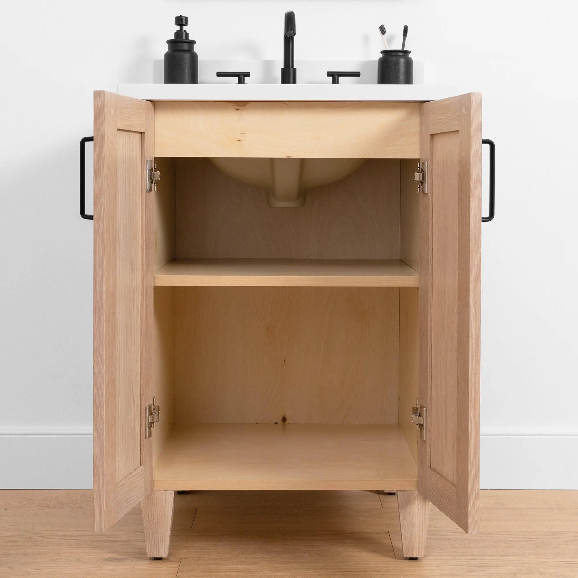 Bridgeport 24" White Oak Bathroom Vanity - Image 10