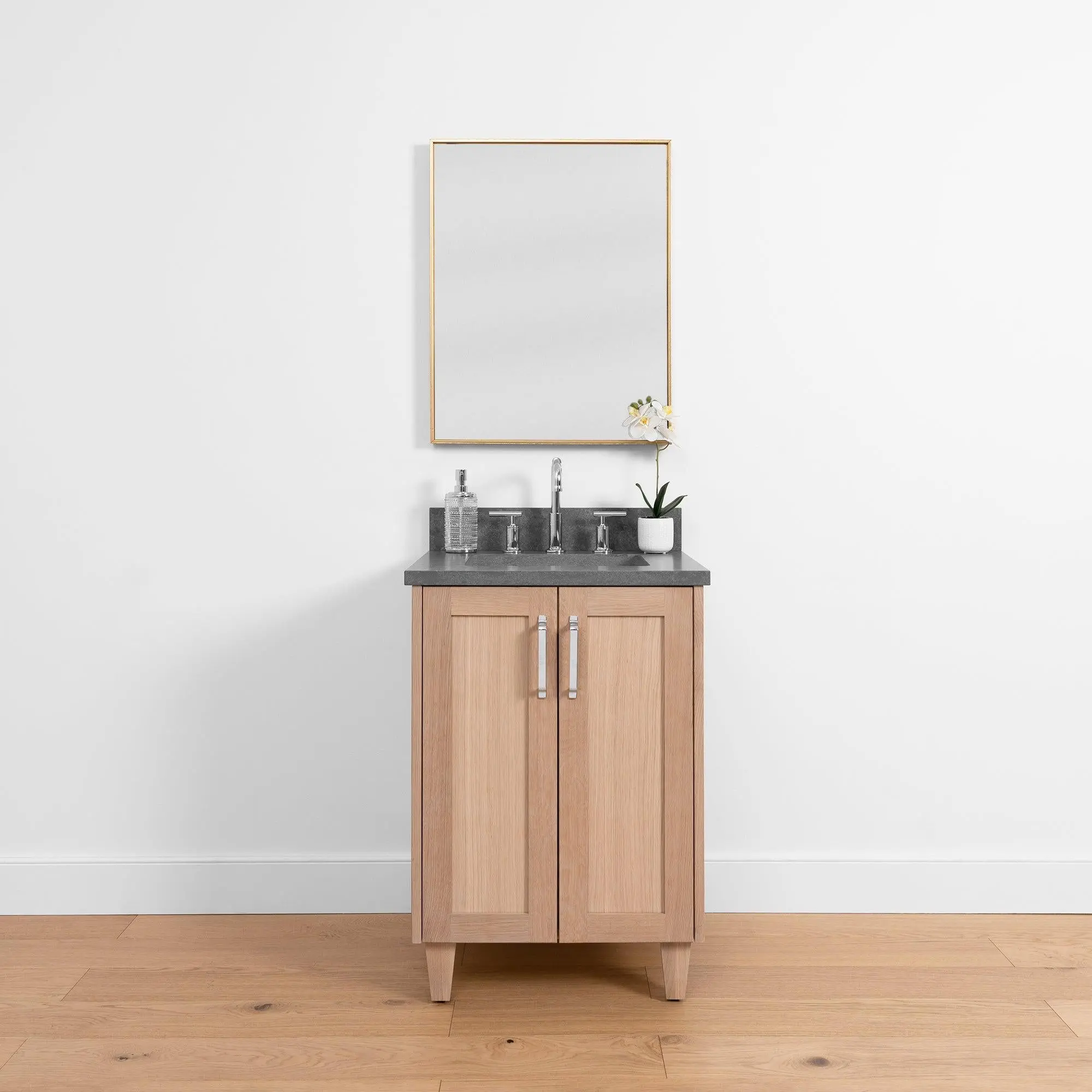 Bridgeport 24" White Oak Bathroom Vanity - Image 14