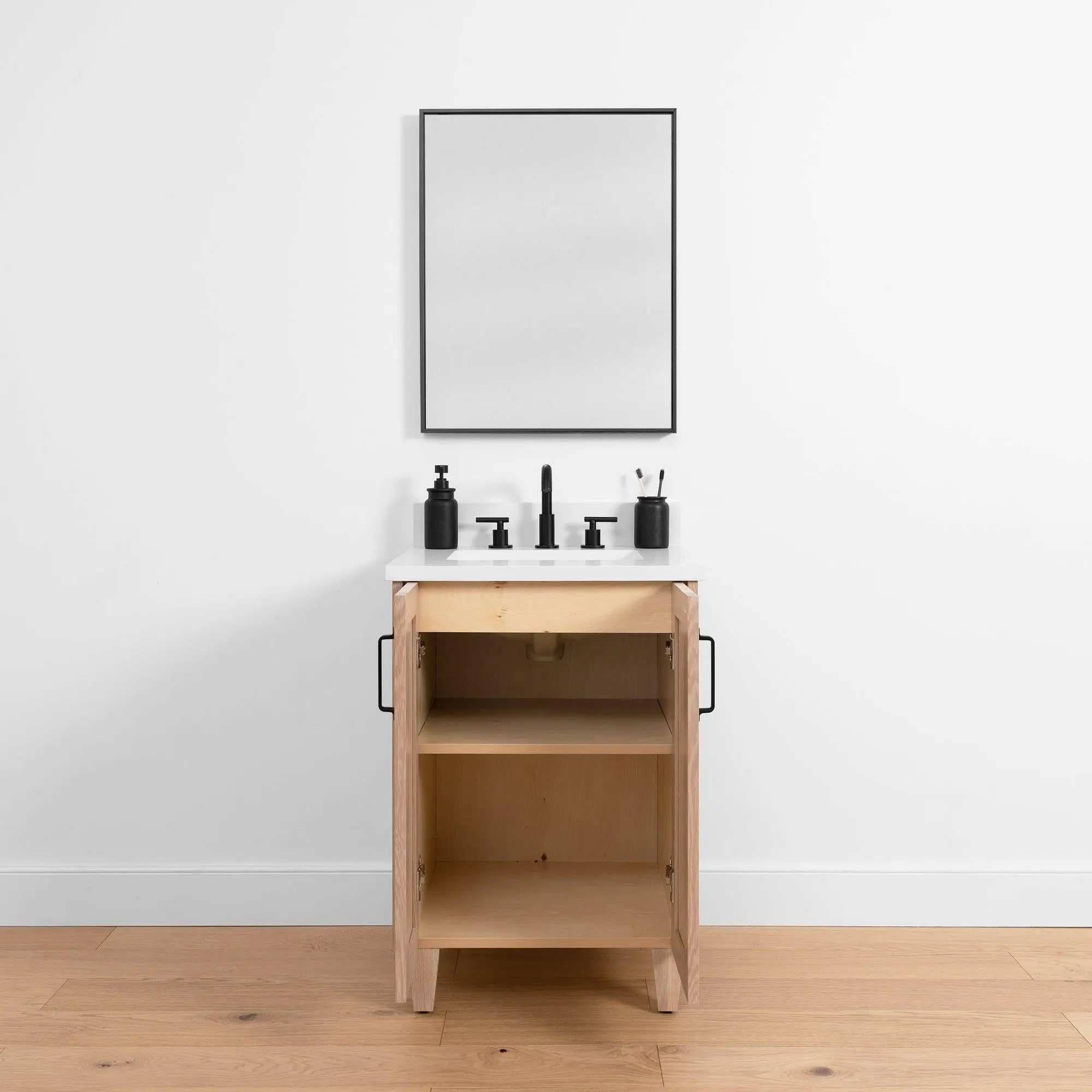 Bridgeport 24" White Oak Bathroom Vanity - Image 3