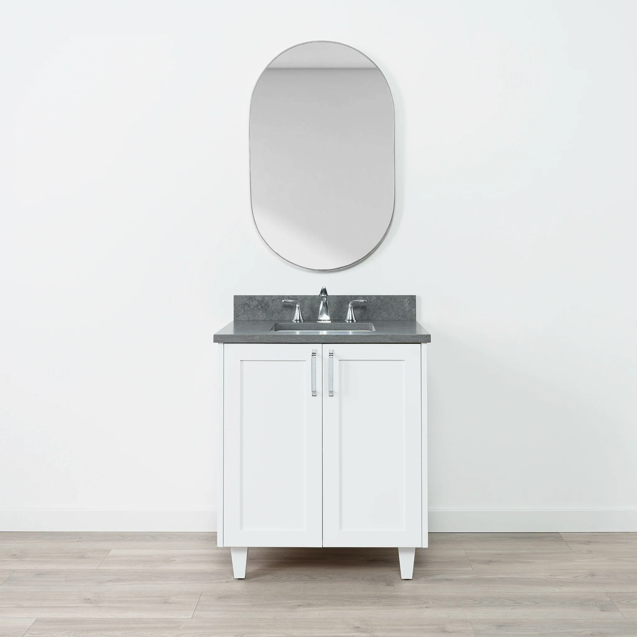Bridgeport 30" Satin White Bathroom Vanity - Image 10