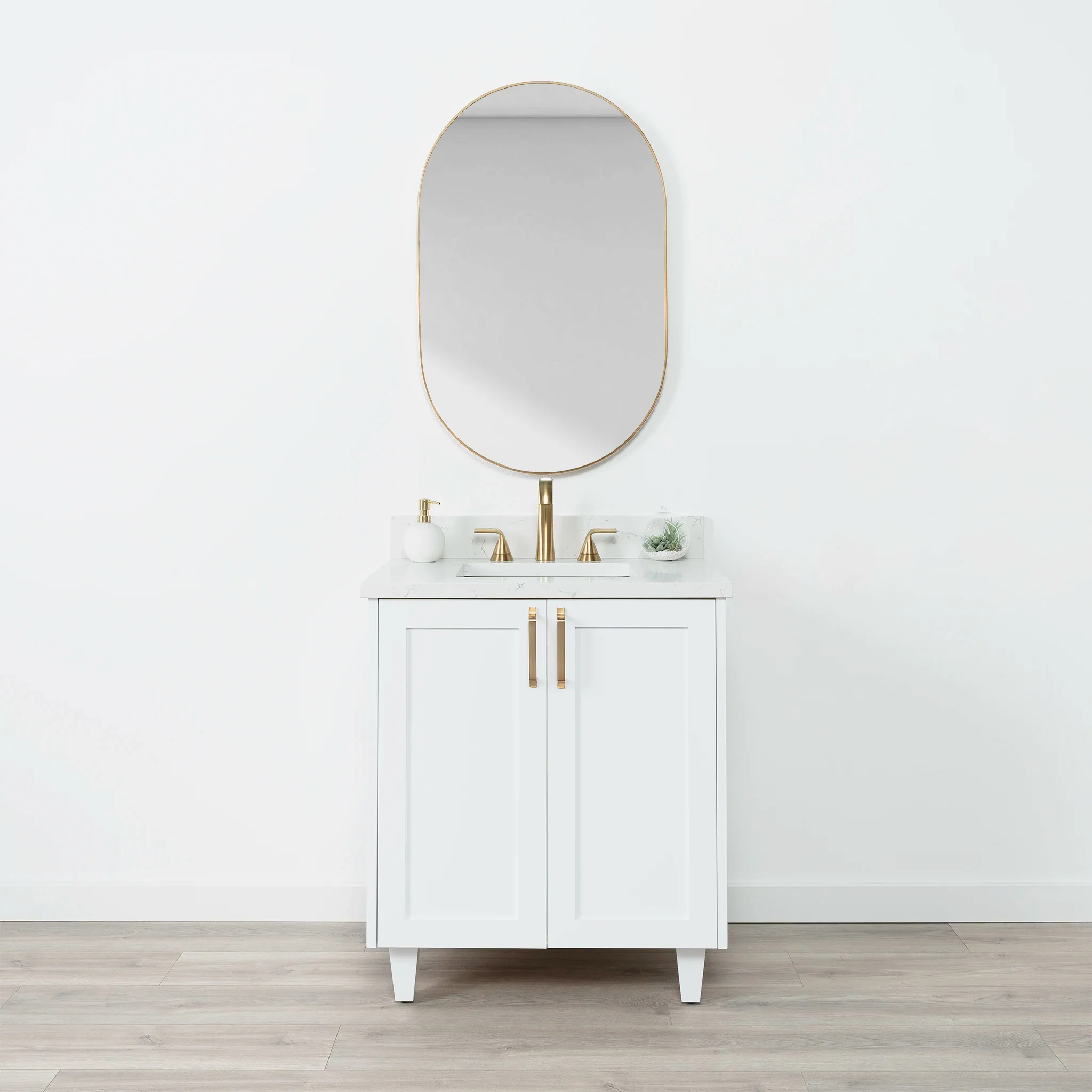 Bridgeport 30" Satin White Bathroom Vanity - Image 2