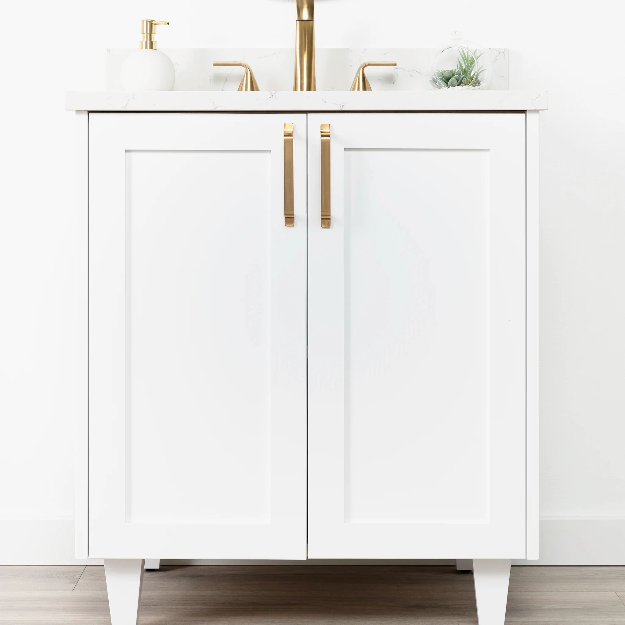 Bridgeport 30" Satin White Bathroom Vanity - Image 6