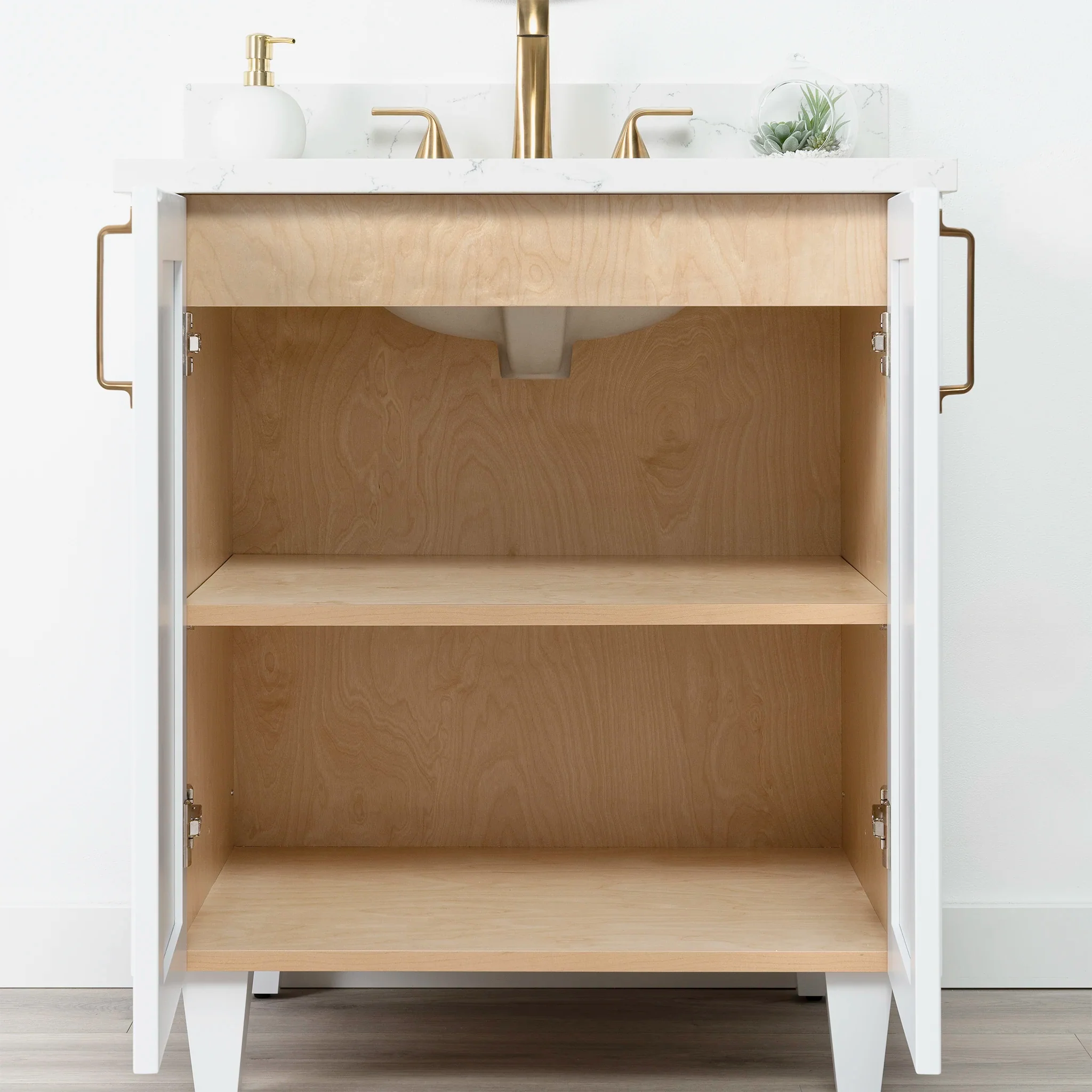Bridgeport 30" Satin White Bathroom Vanity - Image 8