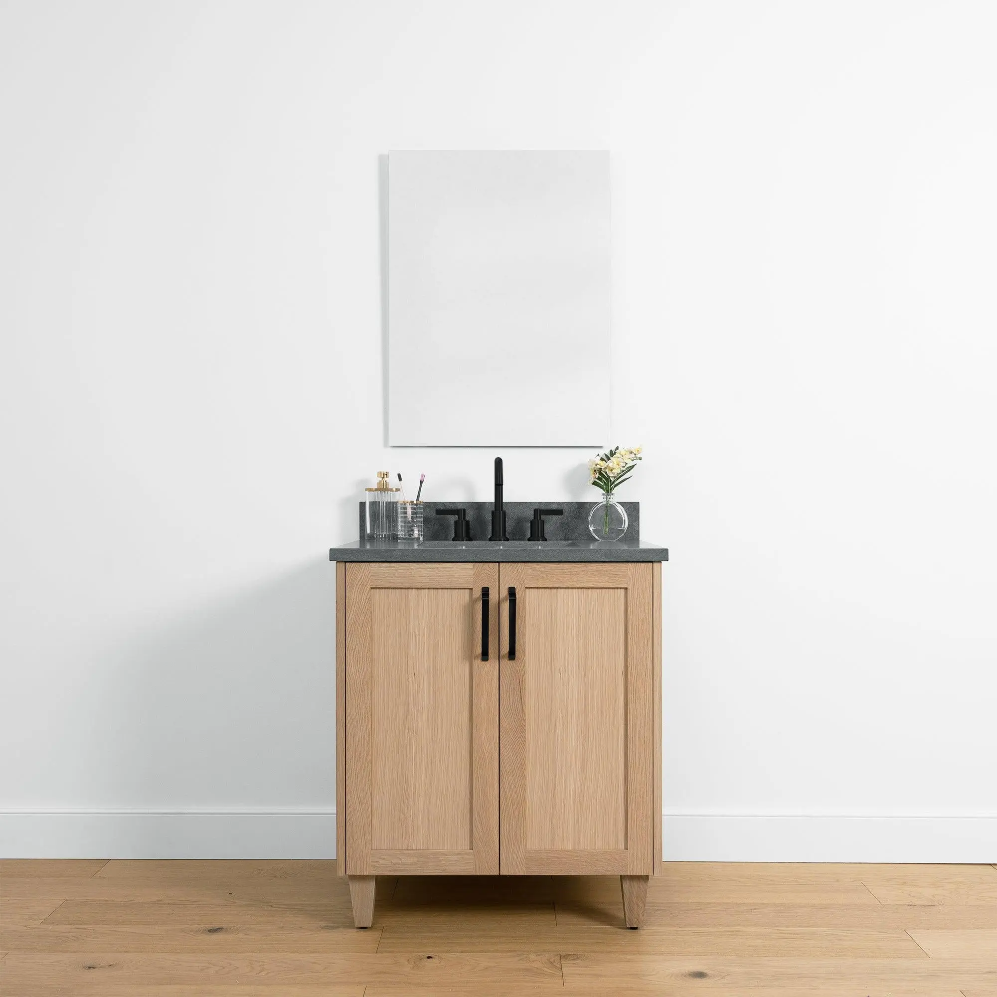 Bridgeport 30" White Oak Bathroom Vanity - Image 9