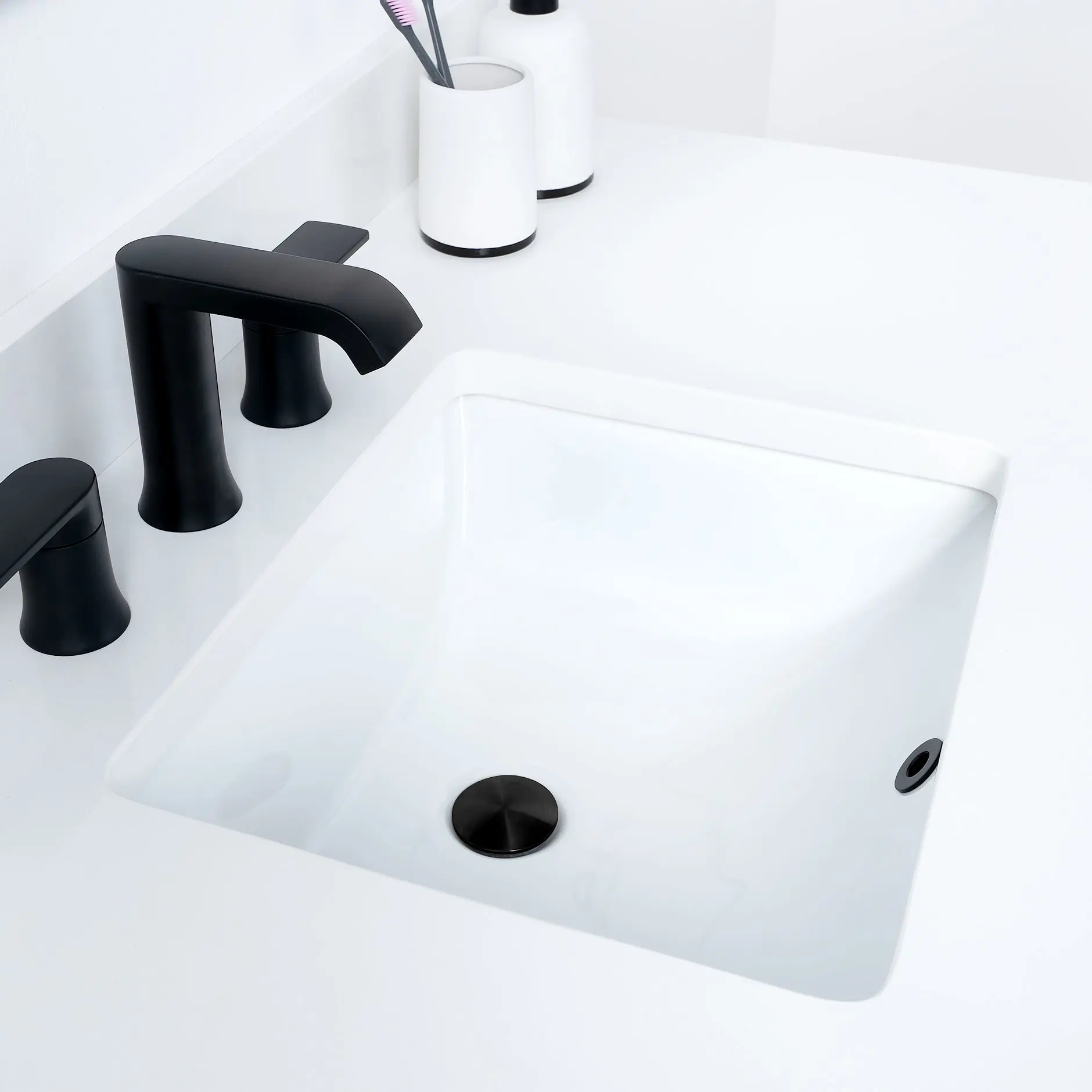 Bridgeport 36" White Oak Bathroom Vanity, Left Sink - Image 13
