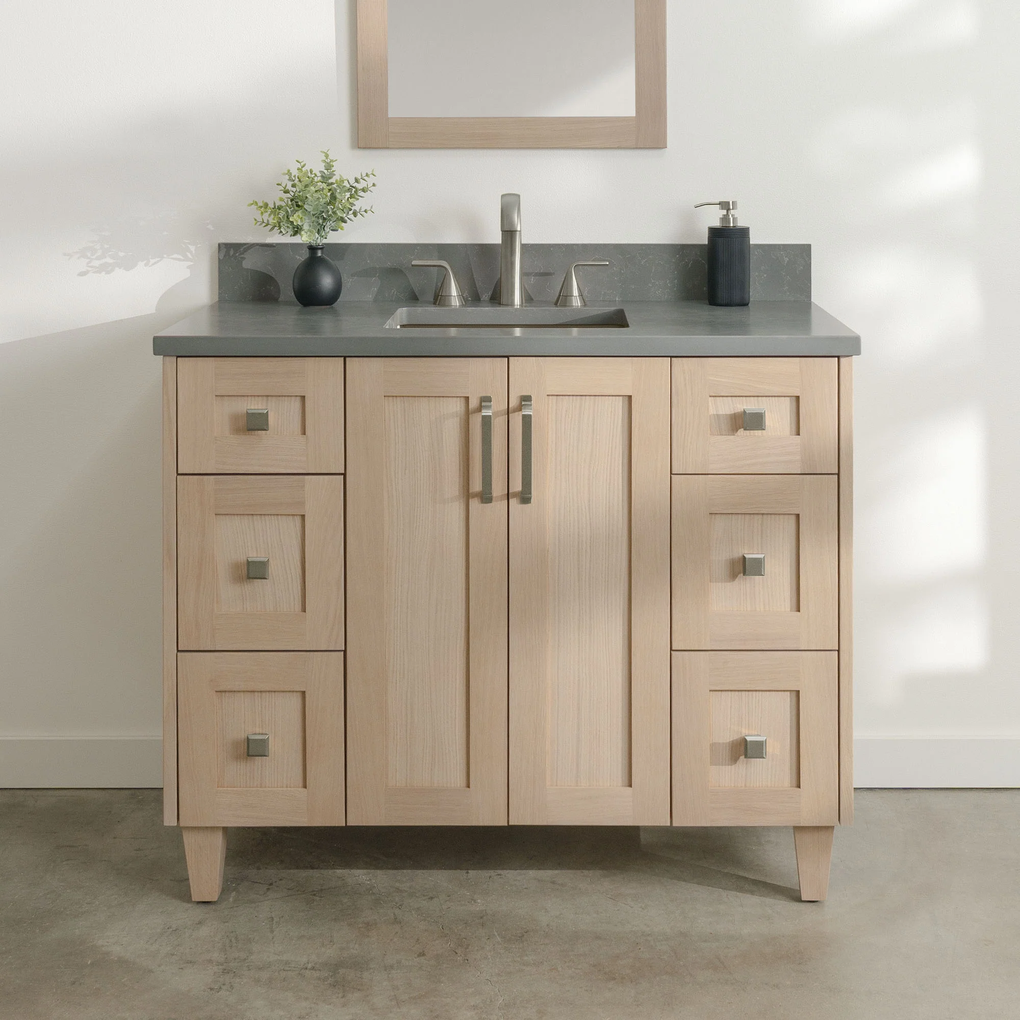 Bridgeport 42" White Oak Bathroom Vanity - Image 14
