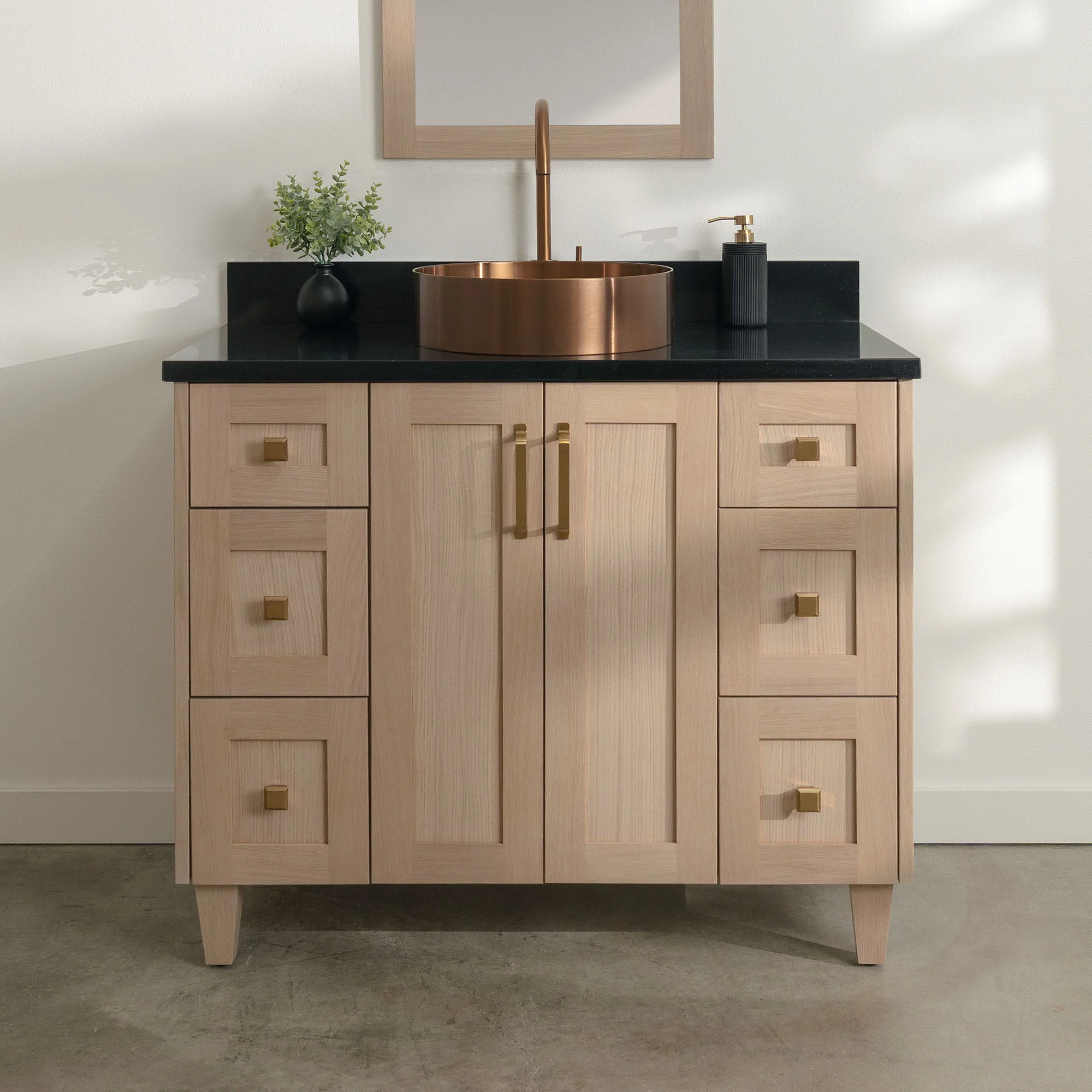 Bridgeport 42" White Oak Bathroom Vanity - Image 16