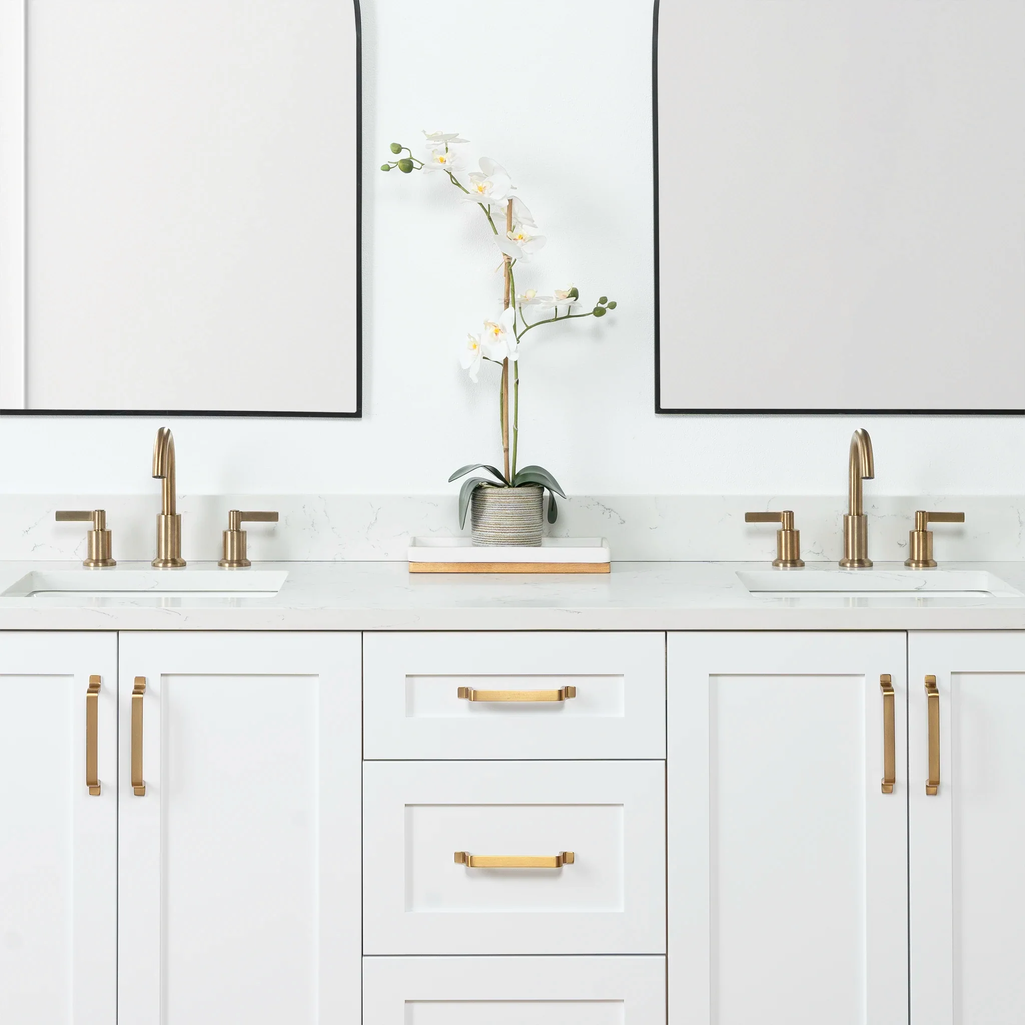 Bridgeport 72" Satin White Bathroom Vanity, Double Sink - Image 4