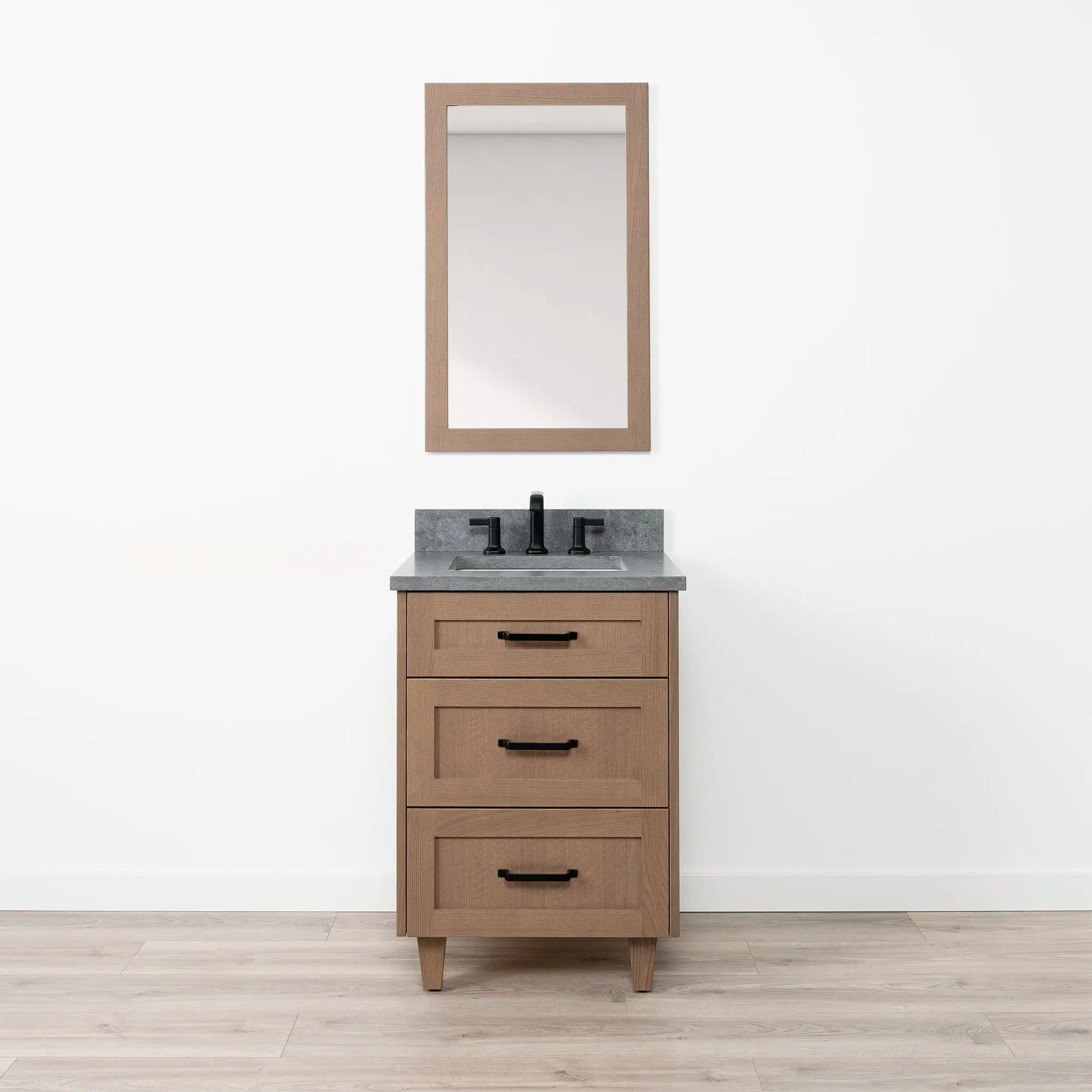 Bridgeport SLIM 24" Almond Coast Bathroom Vanity - All Drawers - Image 12