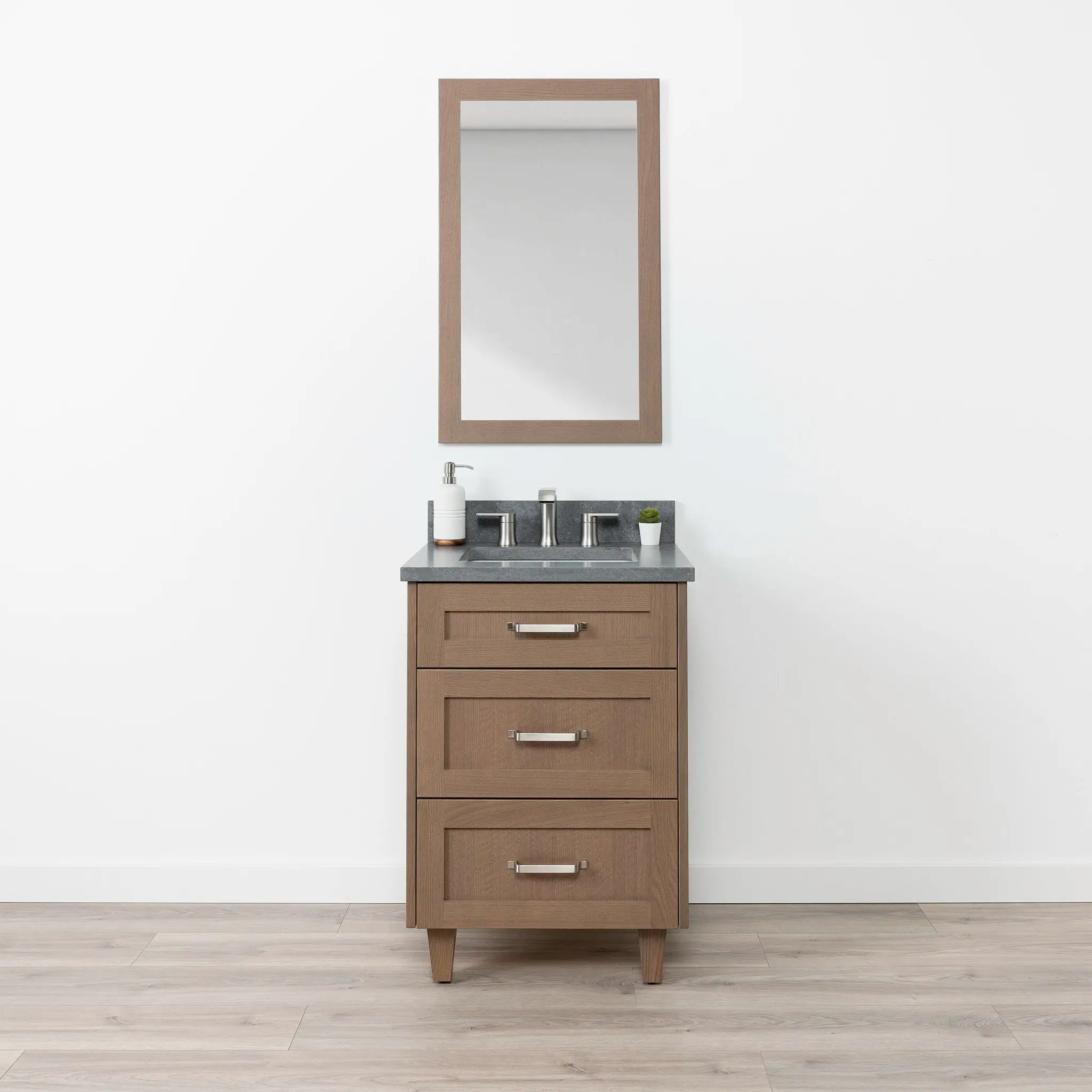 Bridgeport SLIM 24" Almond Coast Bathroom Vanity - All Drawers - Image 2