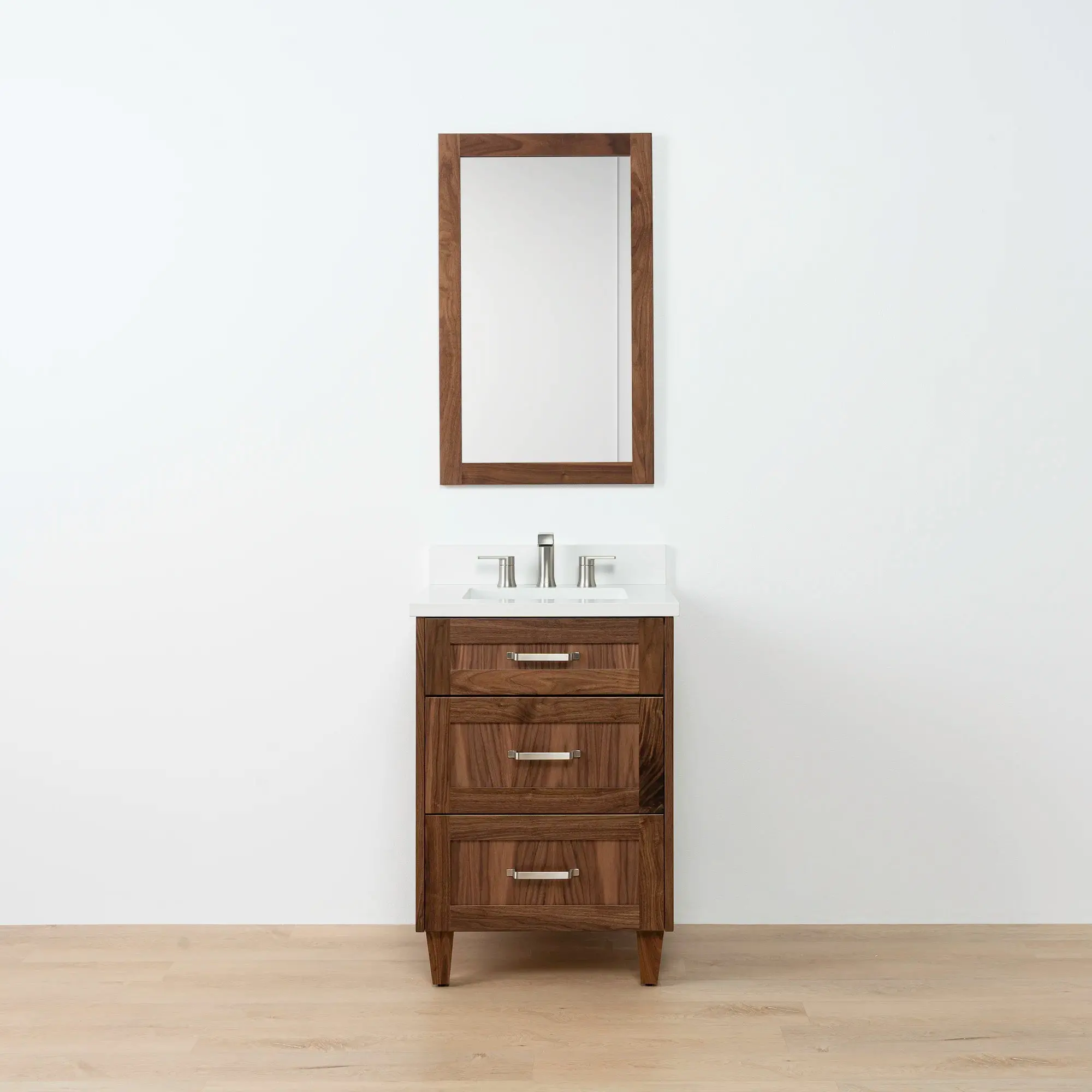 Bridgeport 24" American Black Walnut Bathroom Vanity - All Drawers - Image 15