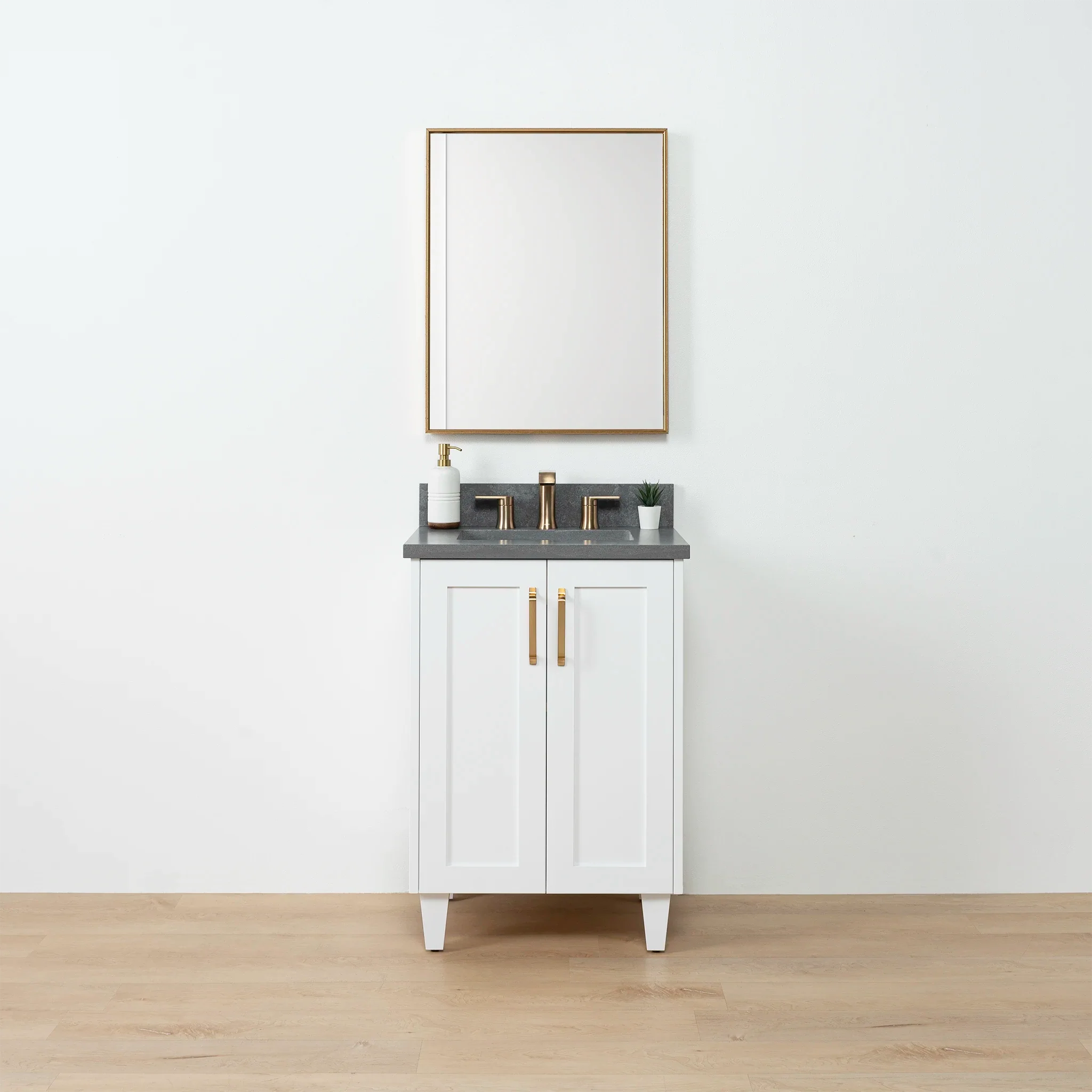Bridgeport SLIM 24" Satin White Bathroom Vanity - Image 2