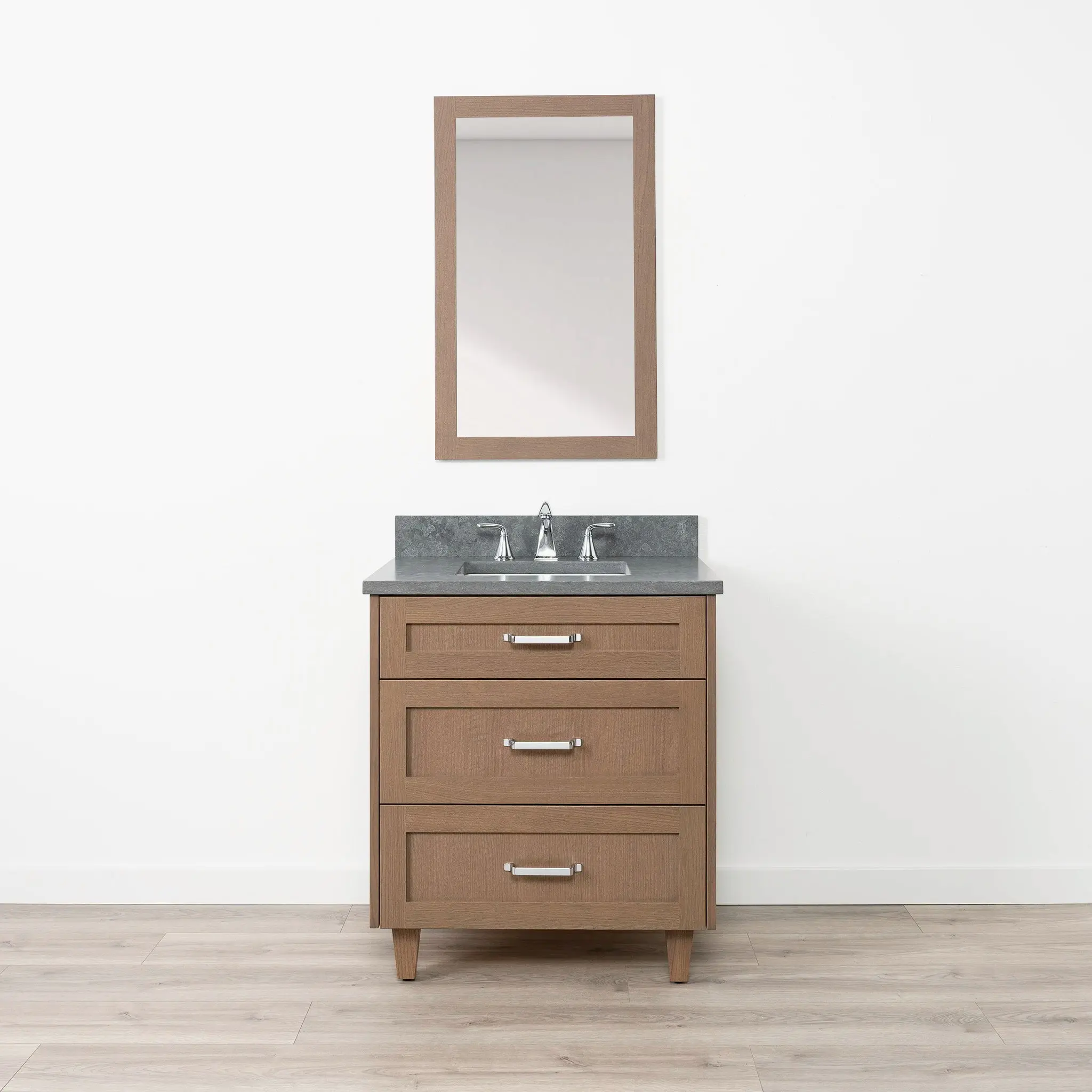 Bridgeport SLIM 30" Almond Coast Bathroom Vanity - All Drawers - Image 14