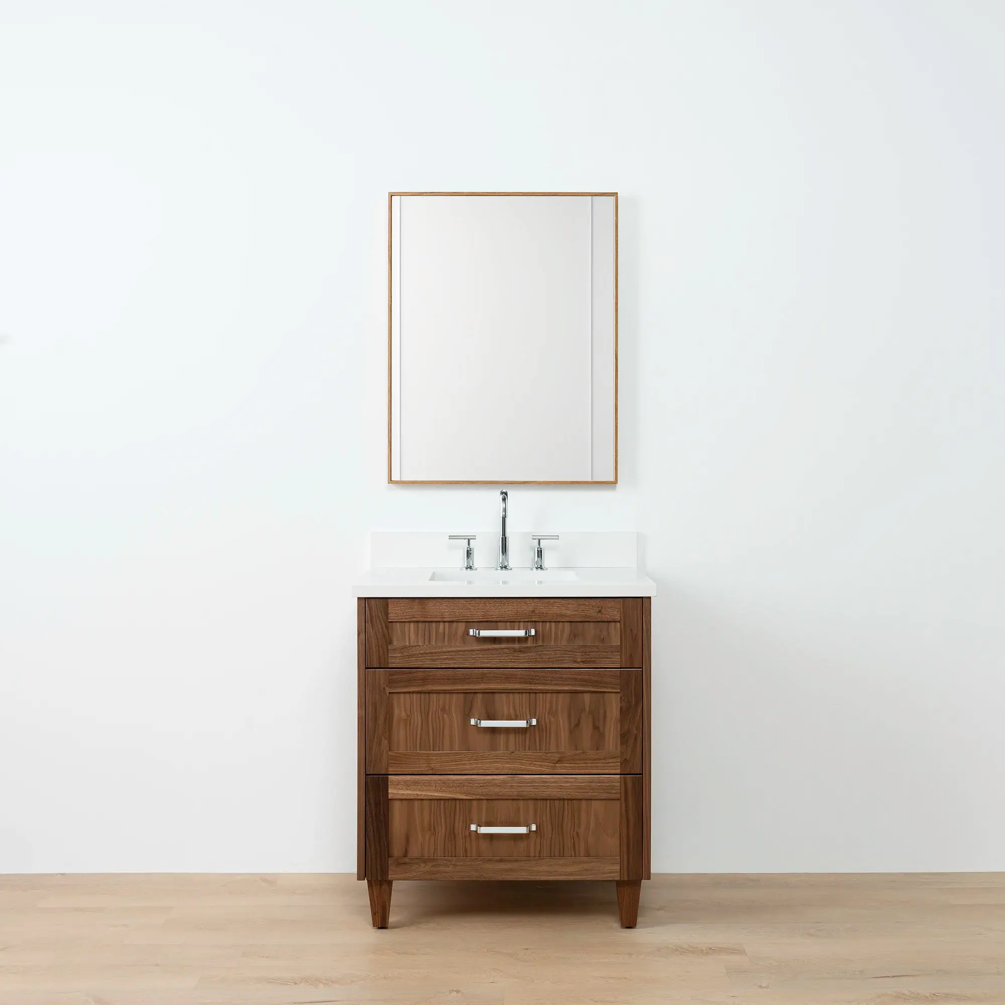 Bridgeport 30" American Black Walnut Bathroom Vanity - All Drawers - Image 15