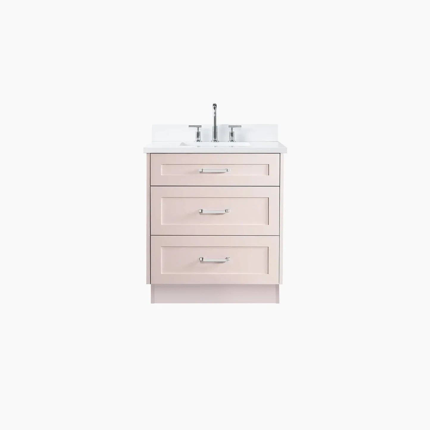 Bridgeport 30" Champagne Pink Bathroom Vanity - All Drawers - Image 7