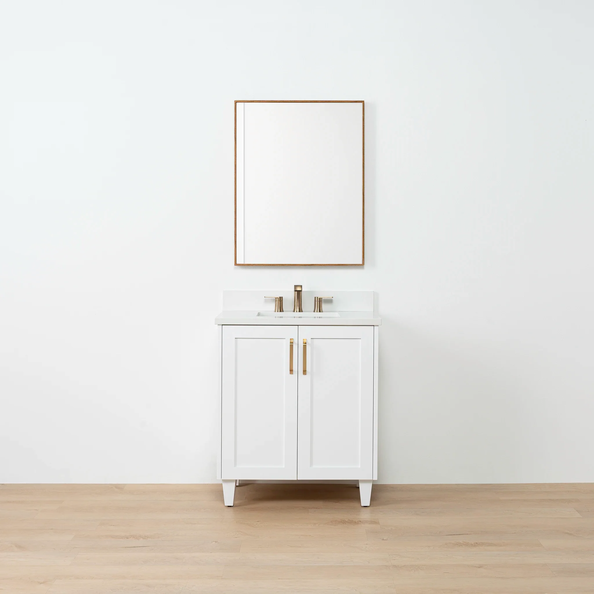 Bridgeport SLIM 30" Satin White Bathroom Vanity - Image 11
