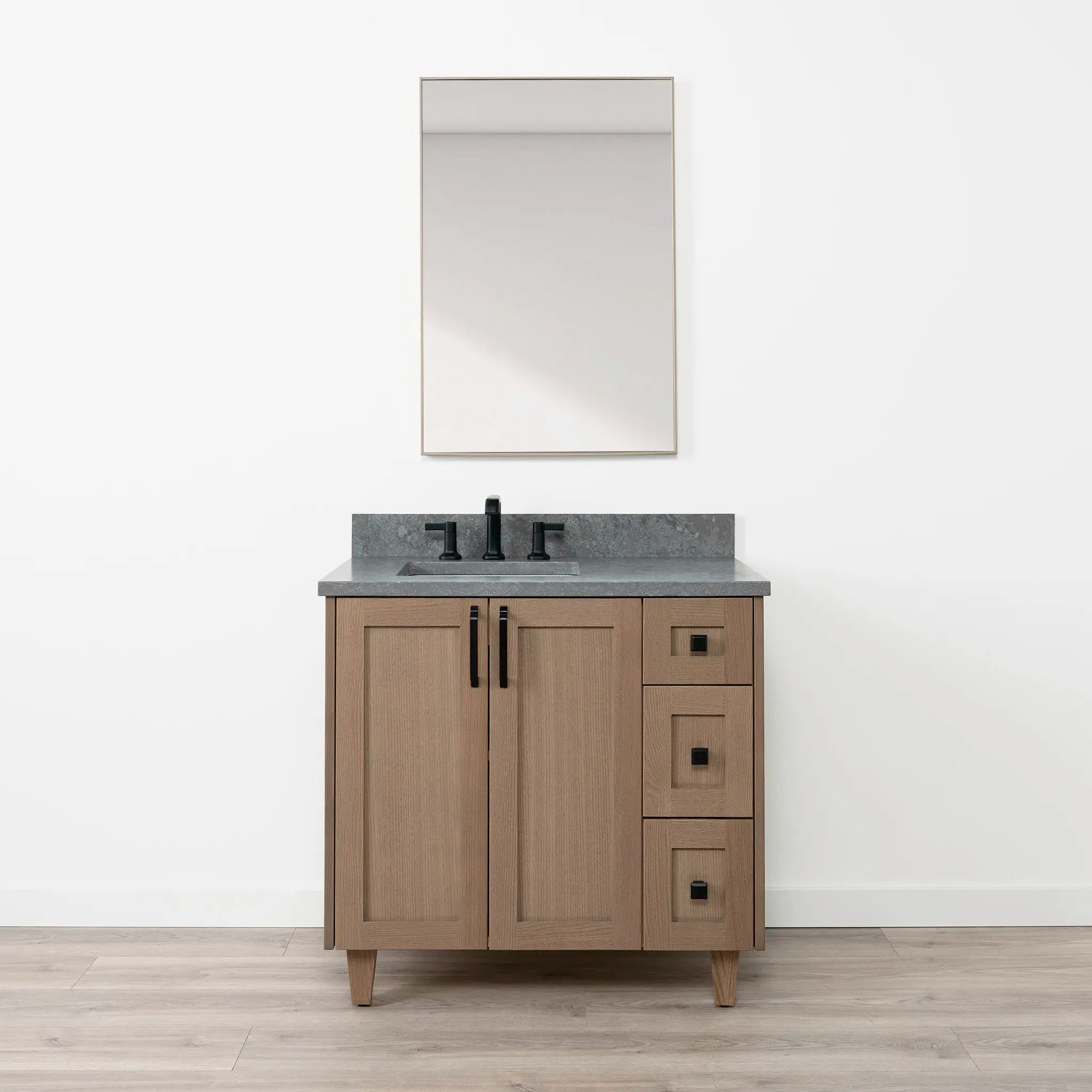 Bridgeport 36" Almond Coast Bathroom Vanity, Left Sink - Image 12
