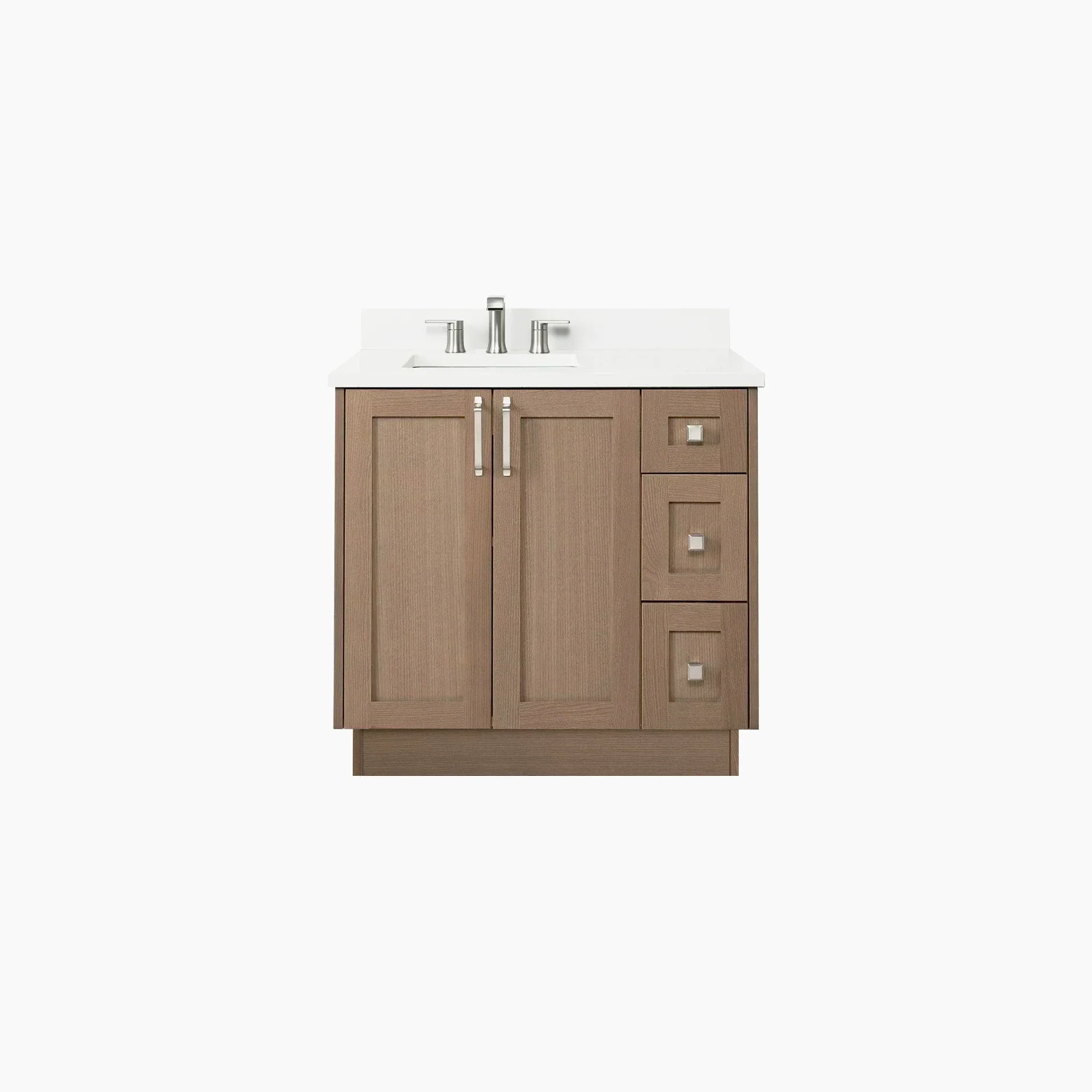 Bridgeport 36" Almond Coast Bathroom Vanity, Left Sink - Image 17