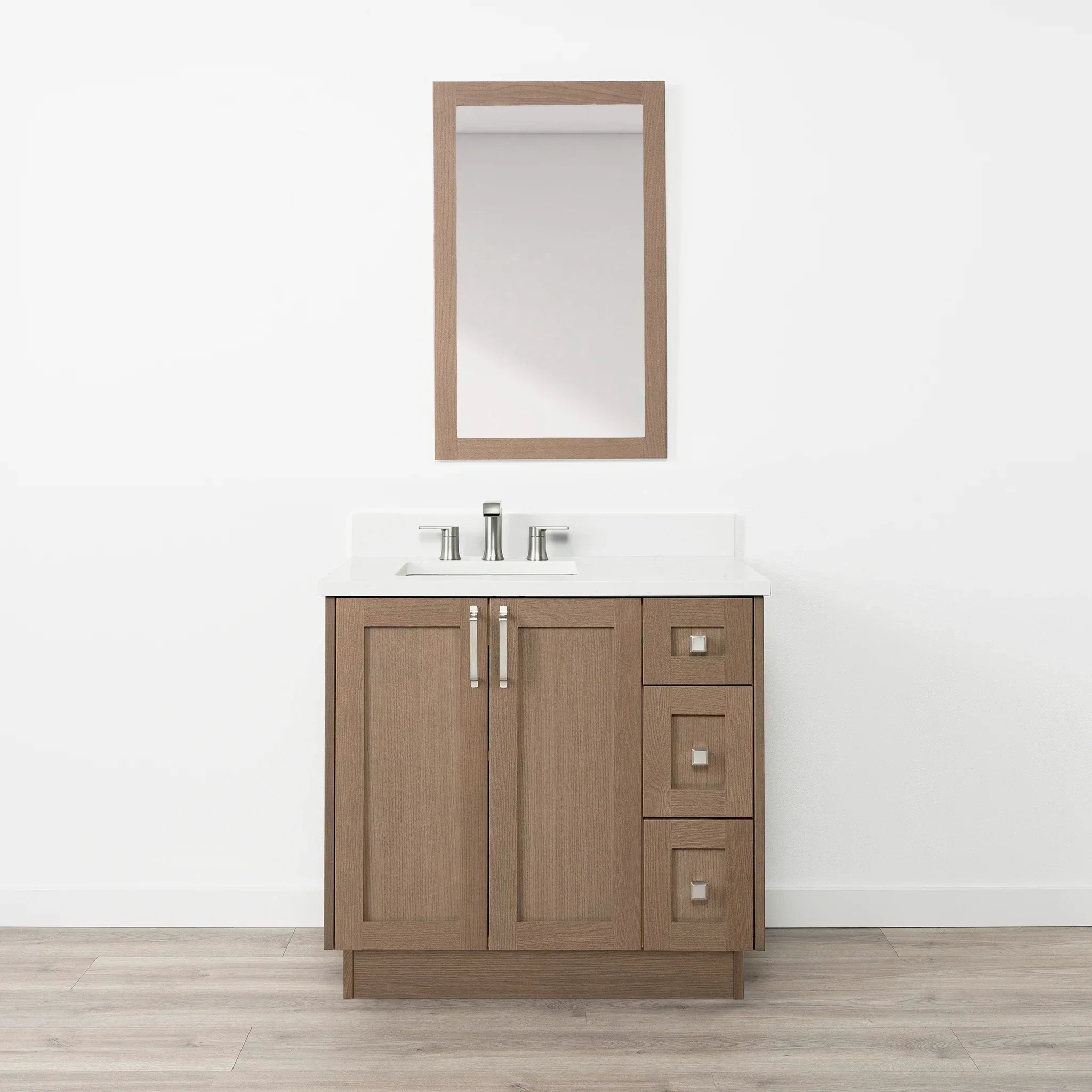 Bridgeport 36" Almond Coast Bathroom Vanity, Left Sink - Image 18
