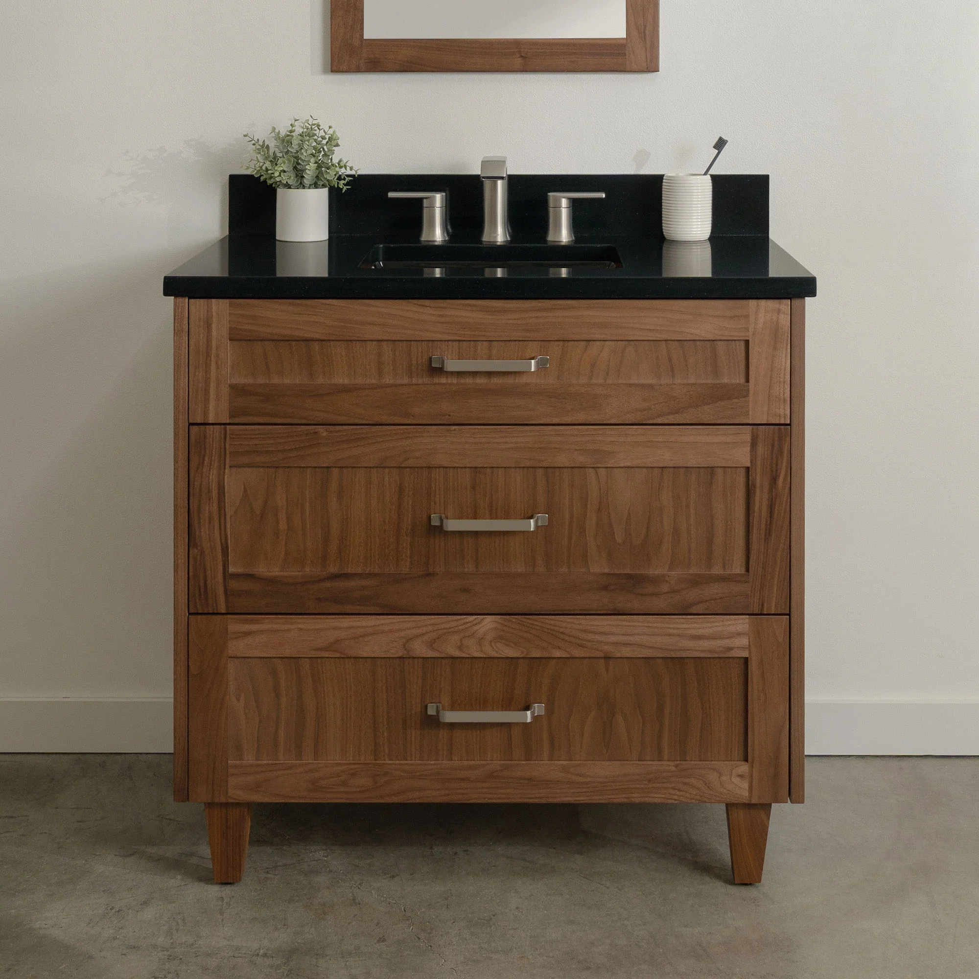 Bridgeport 36" American Black Walnut Bathroom Vanity - All Drawers - Image 12