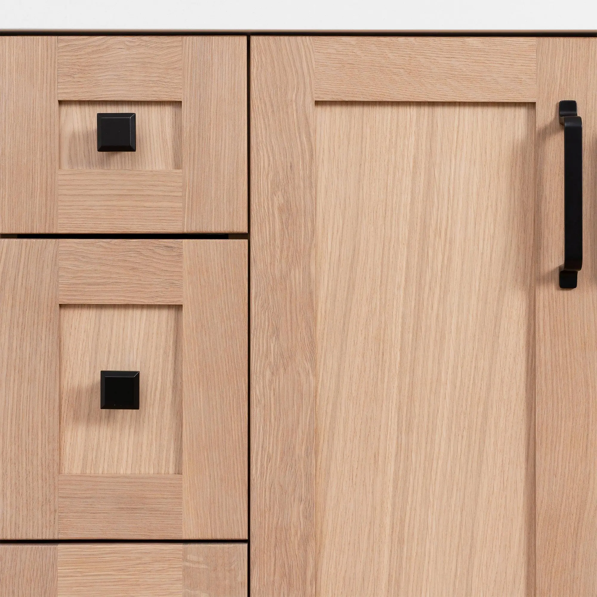 Bridgeport SLIM 36" White Oak Bathroom Vanity, Right Sink - Image 12