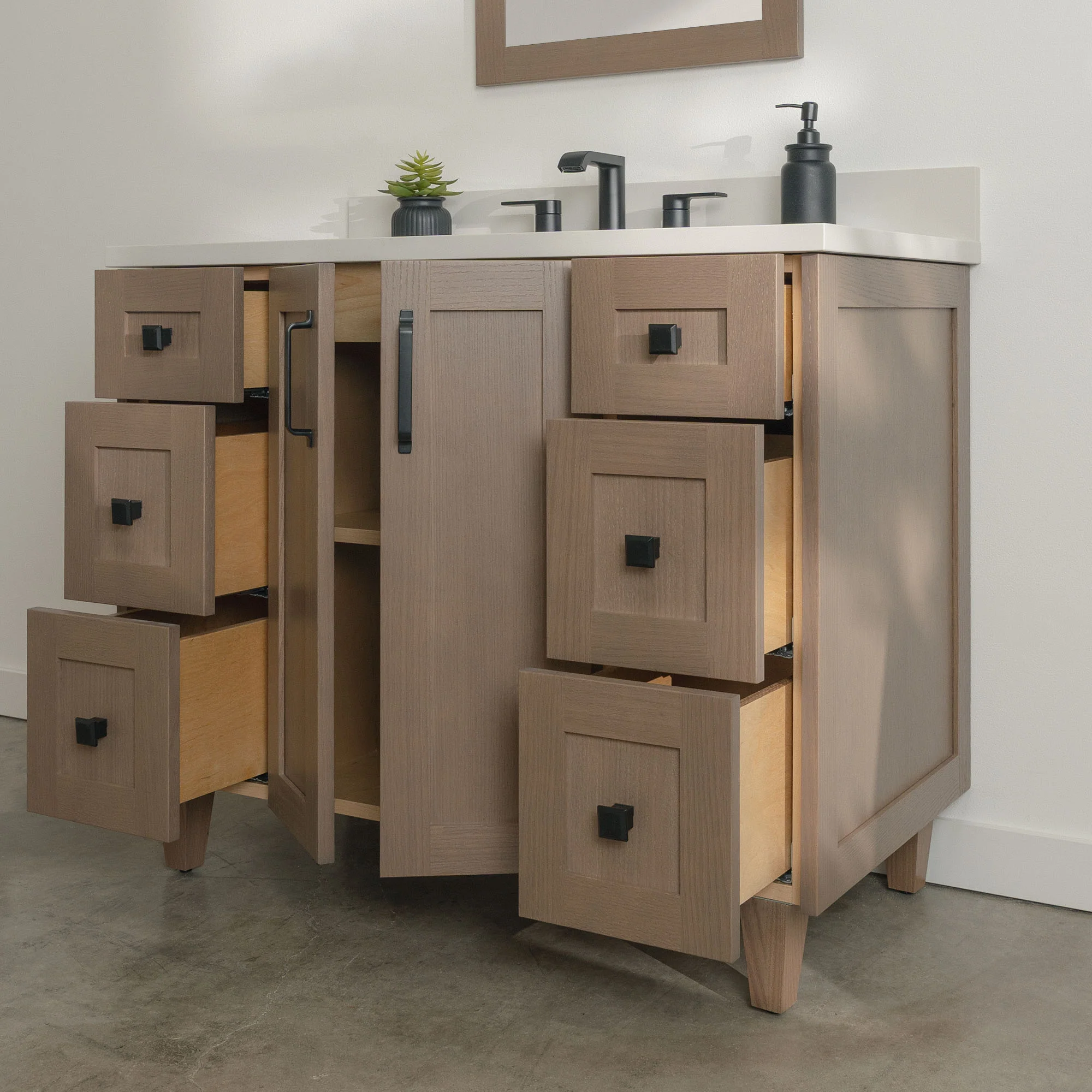 Bridgeport 42" Almond Coast Bathroom Vanity - Image 4