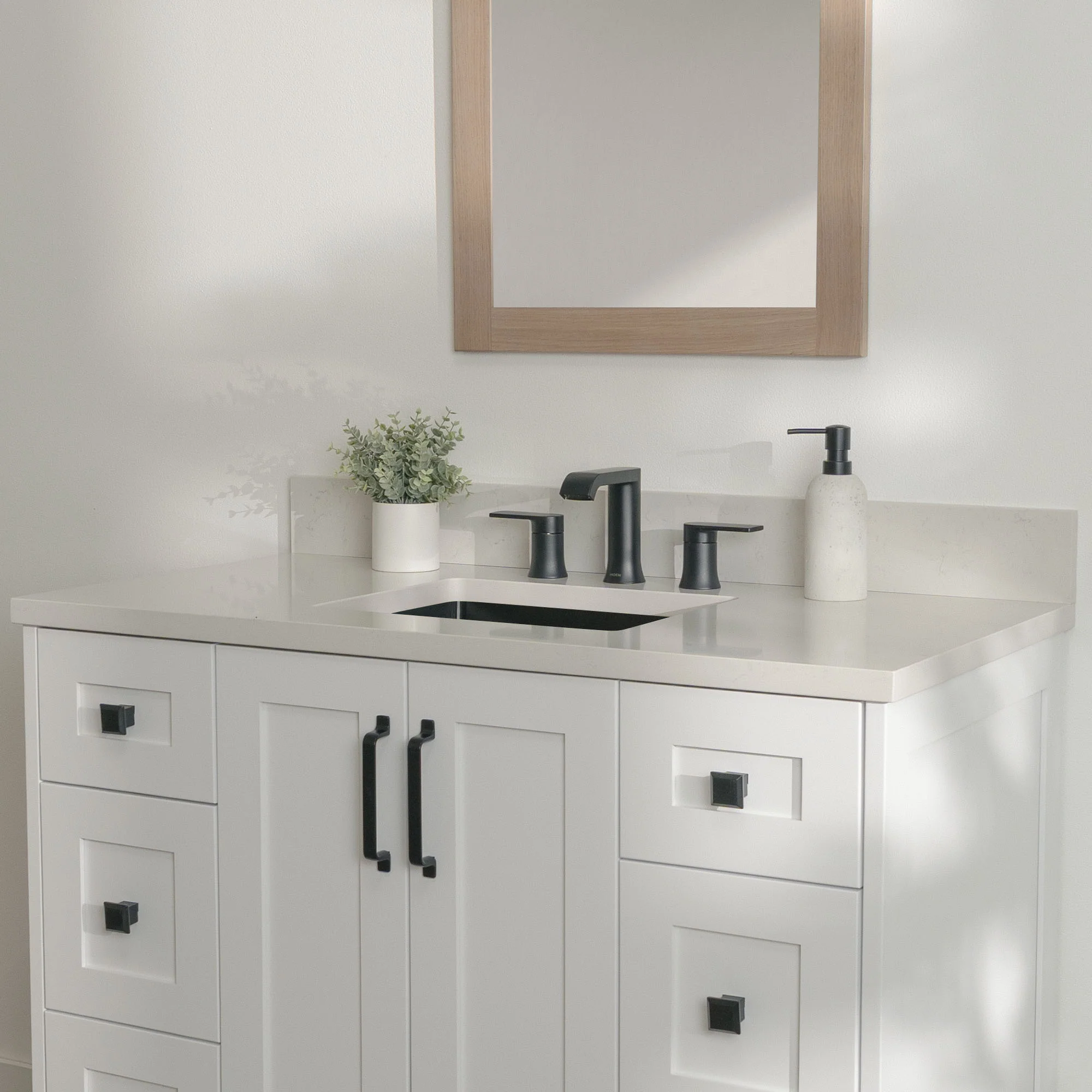 Bridgeport 42" Satin White Bathroom Vanity - Image 20