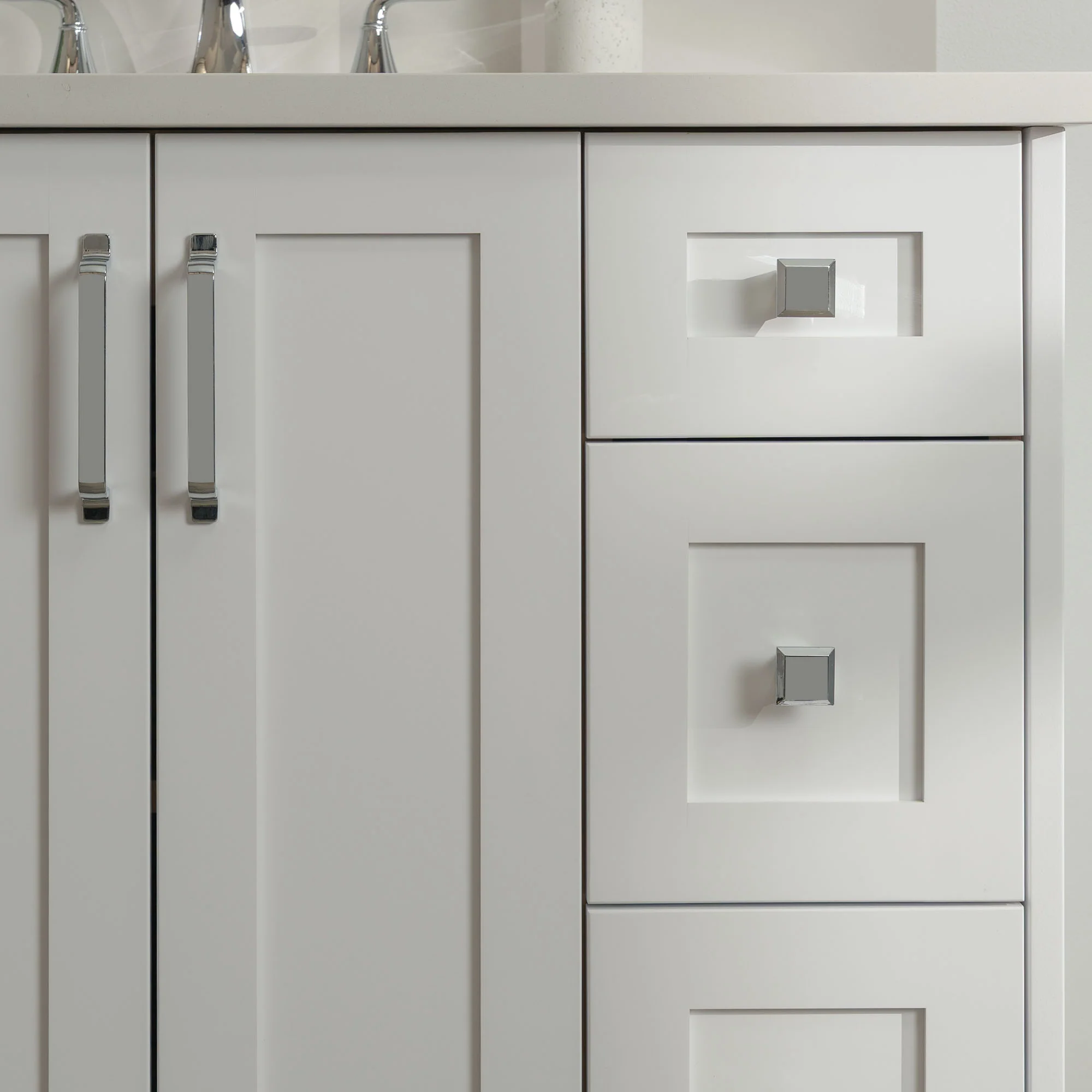 Bridgeport 42" Satin White Bathroom Vanity - Image 7
