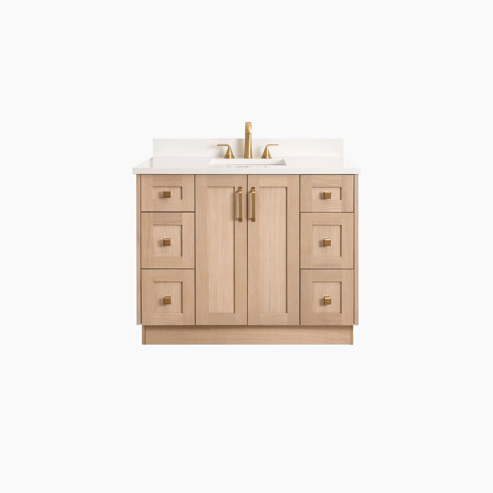 Bridgeport SLIM 42" White Oak Bathroom Vanity - Image 20