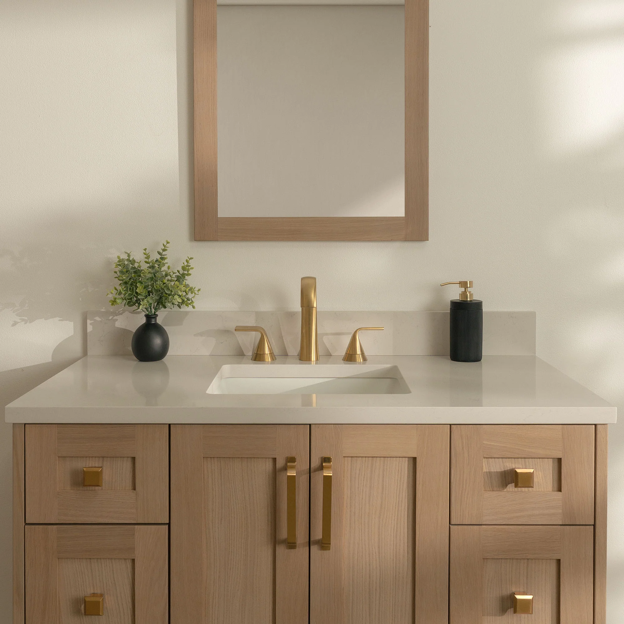 Bridgeport SLIM 42" White Oak Bathroom Vanity - Image 4