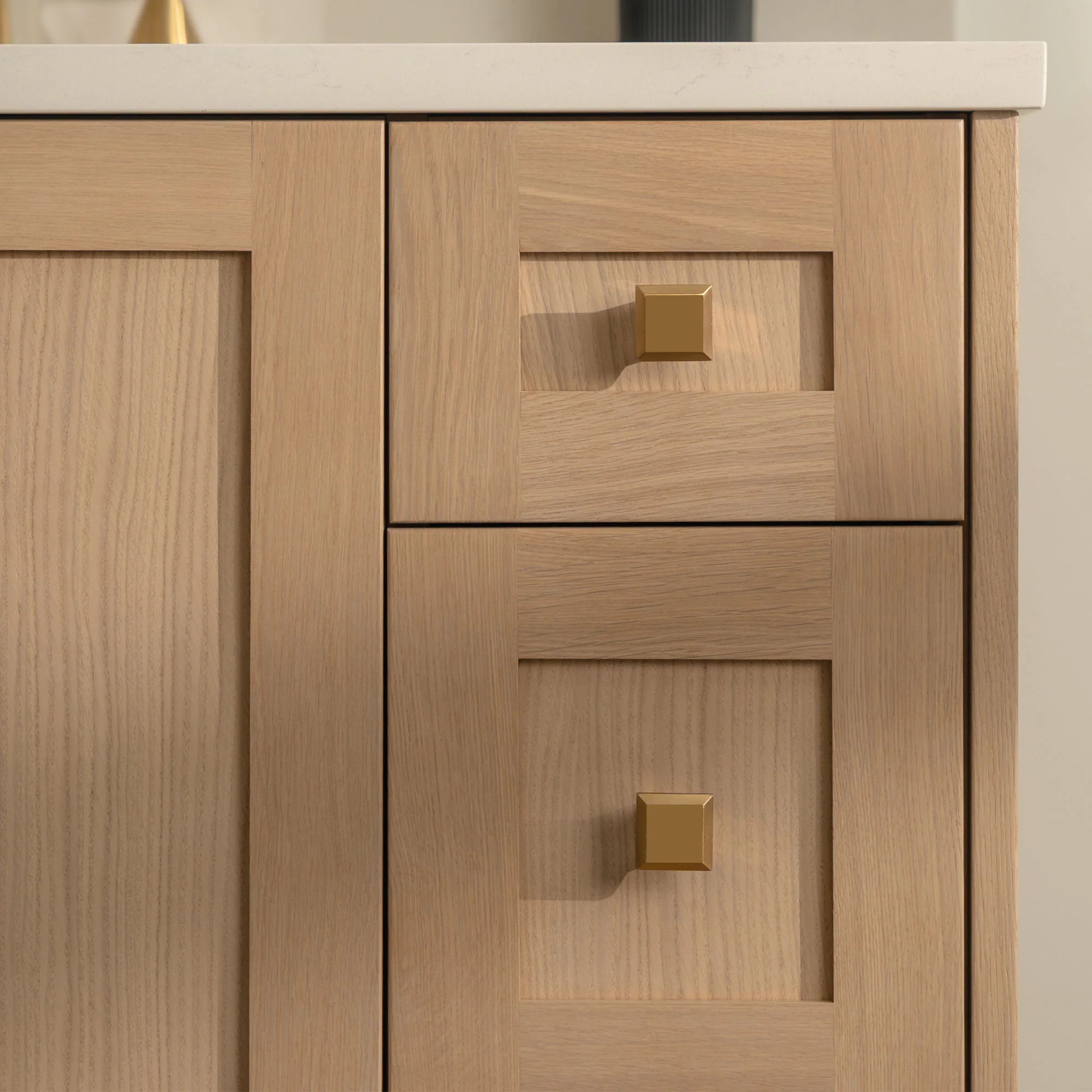 Bridgeport SLIM 42" White Oak Bathroom Vanity - Image 7