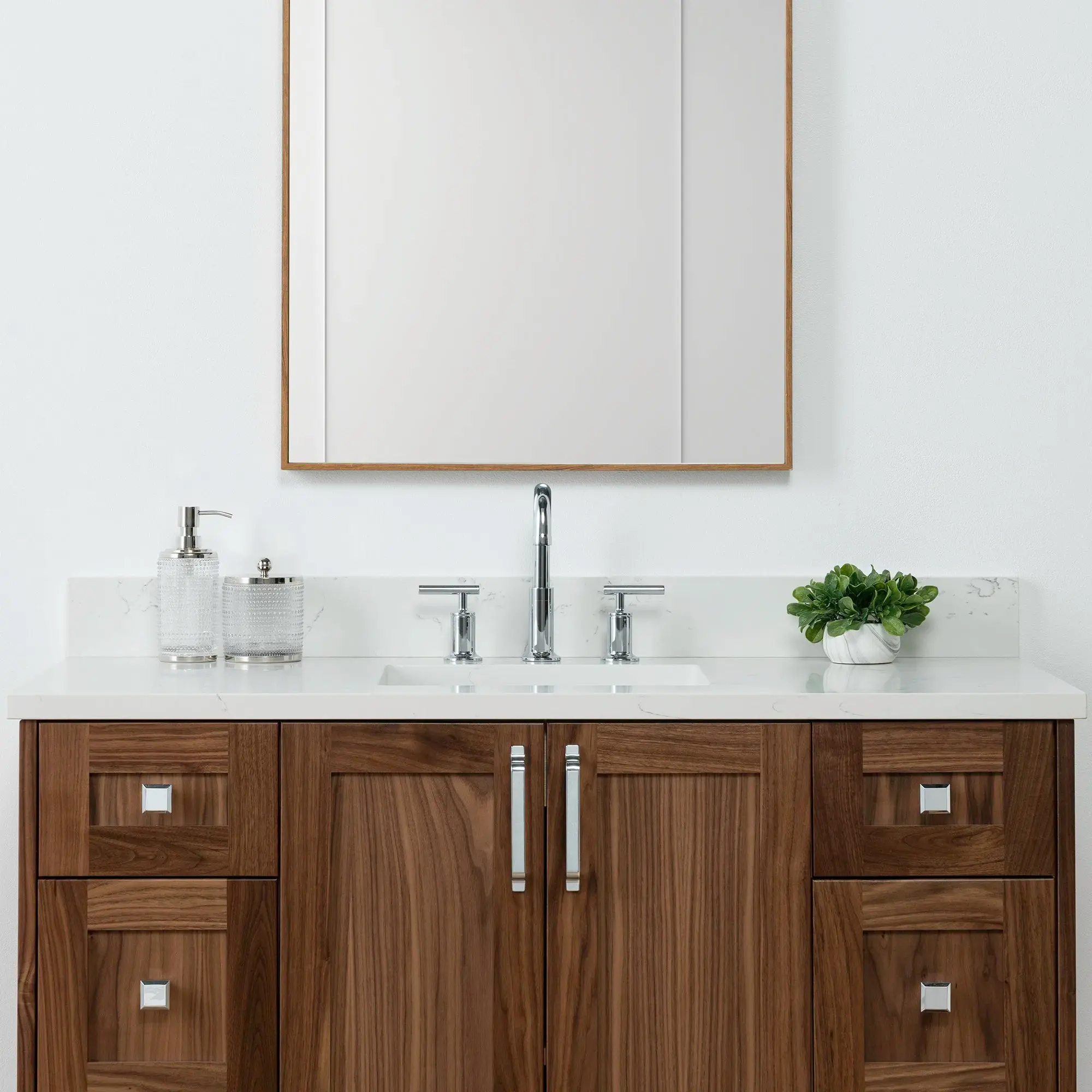 Bridgeport SLIM 48" American Black Walnut Bathroom Vanity - Image 11