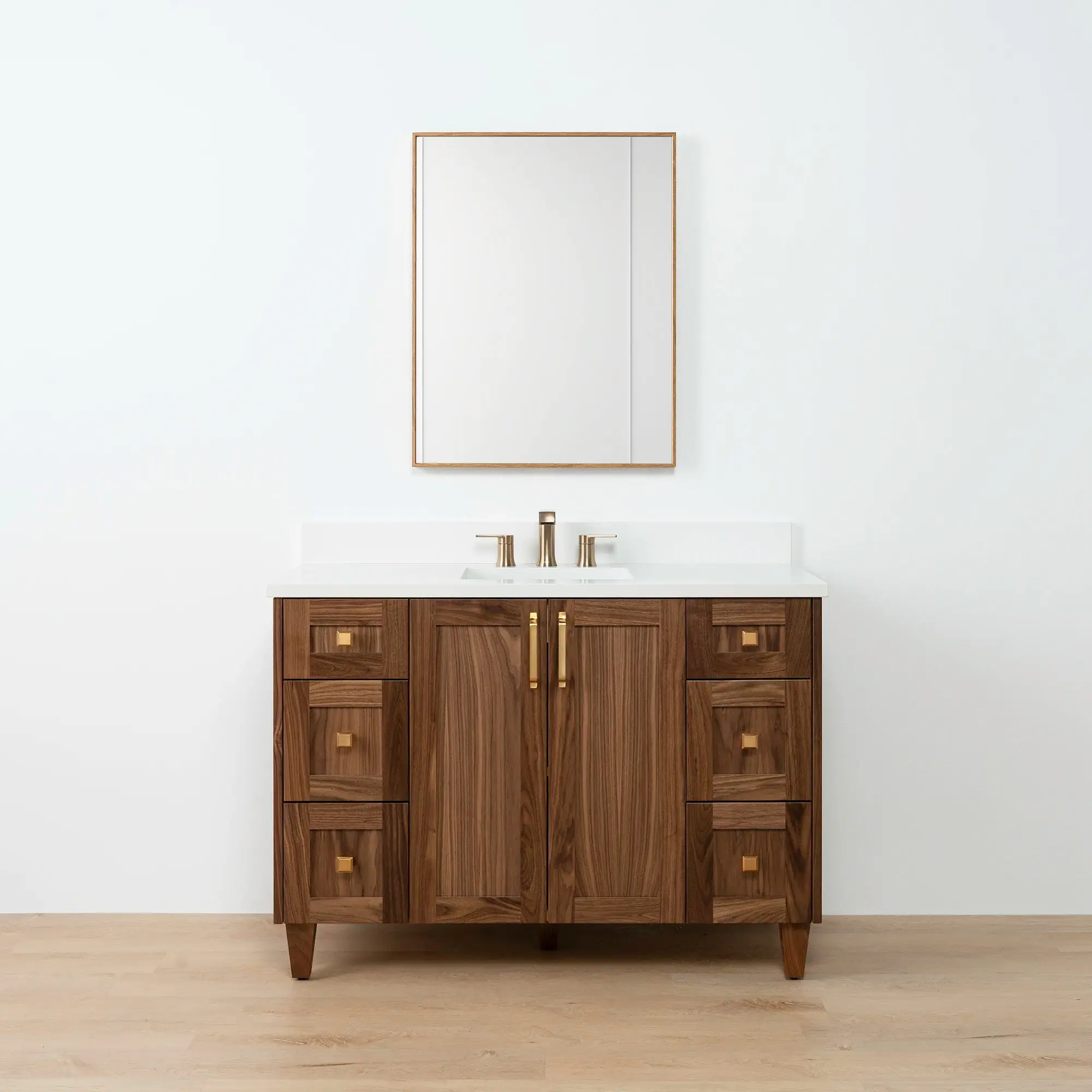 Bridgeport SLIM 48" American Black Walnut Bathroom Vanity - Image 12