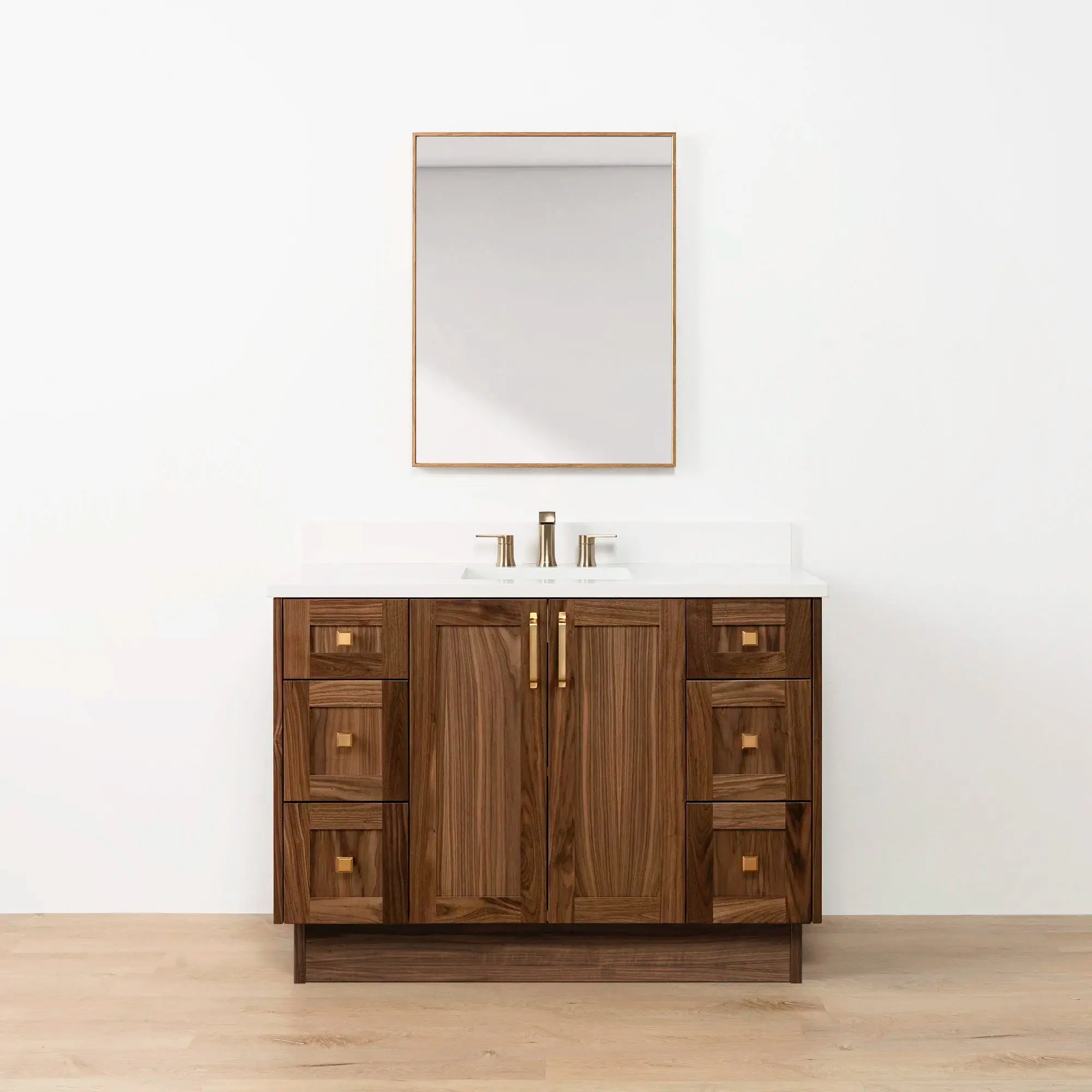 Bridgeport SLIM 48" American Black Walnut Bathroom Vanity - Image 20