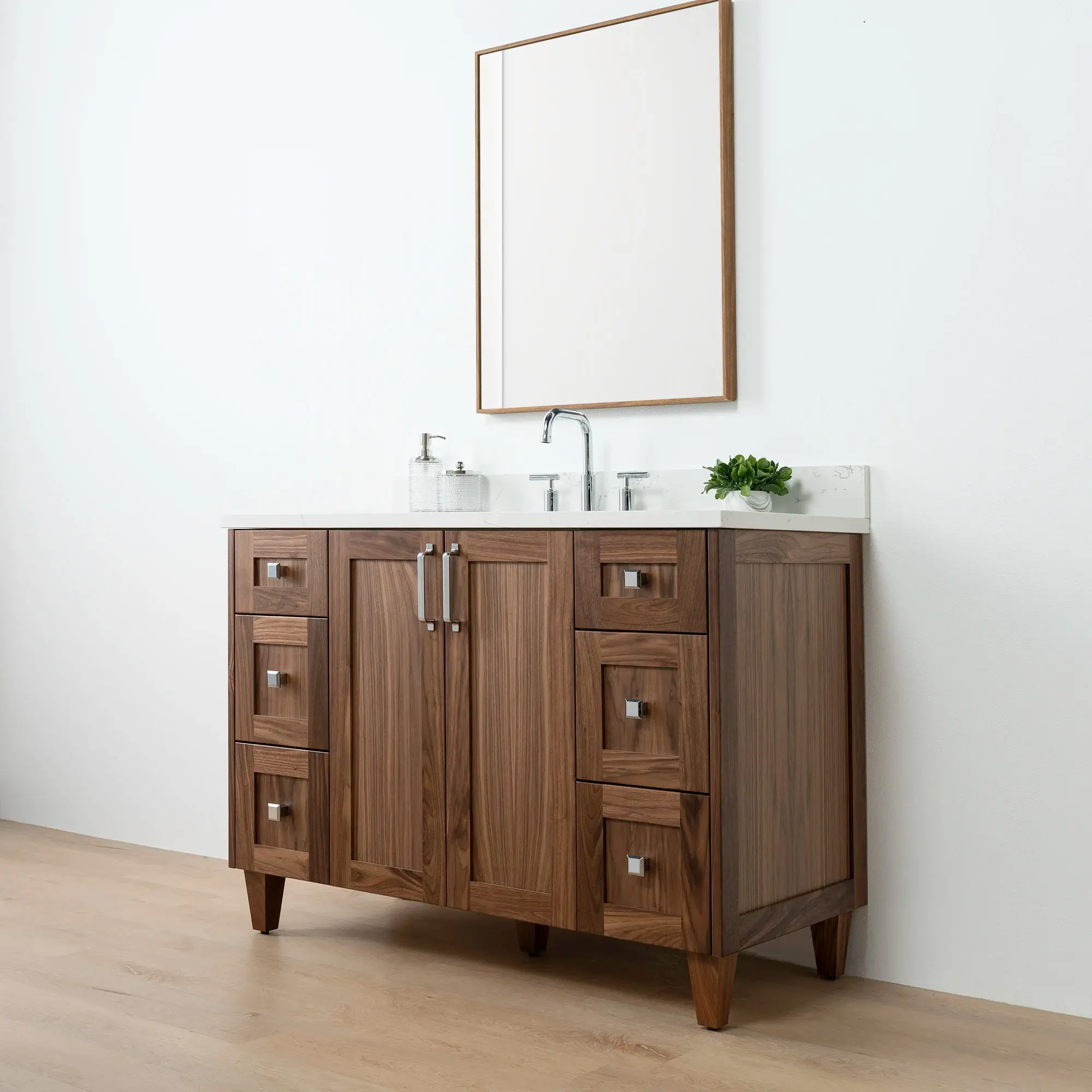 Bridgeport SLIM 48" American Black Walnut Bathroom Vanity - Image 6