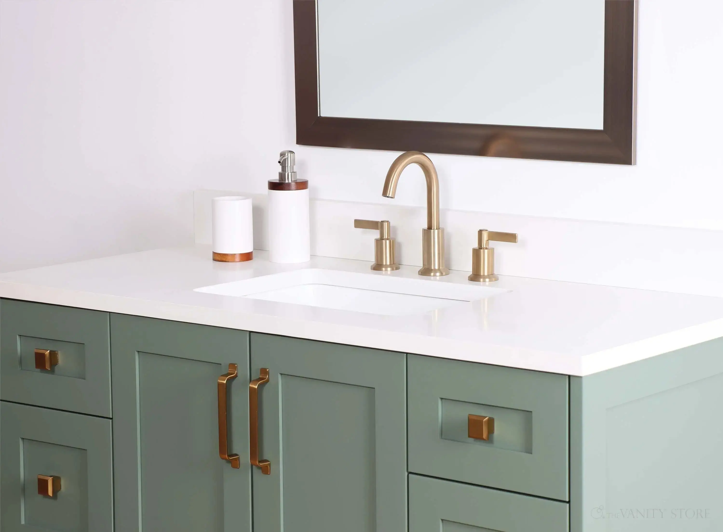 Bridgeport 48" Sage Green Bathroom Vanity - Image 11