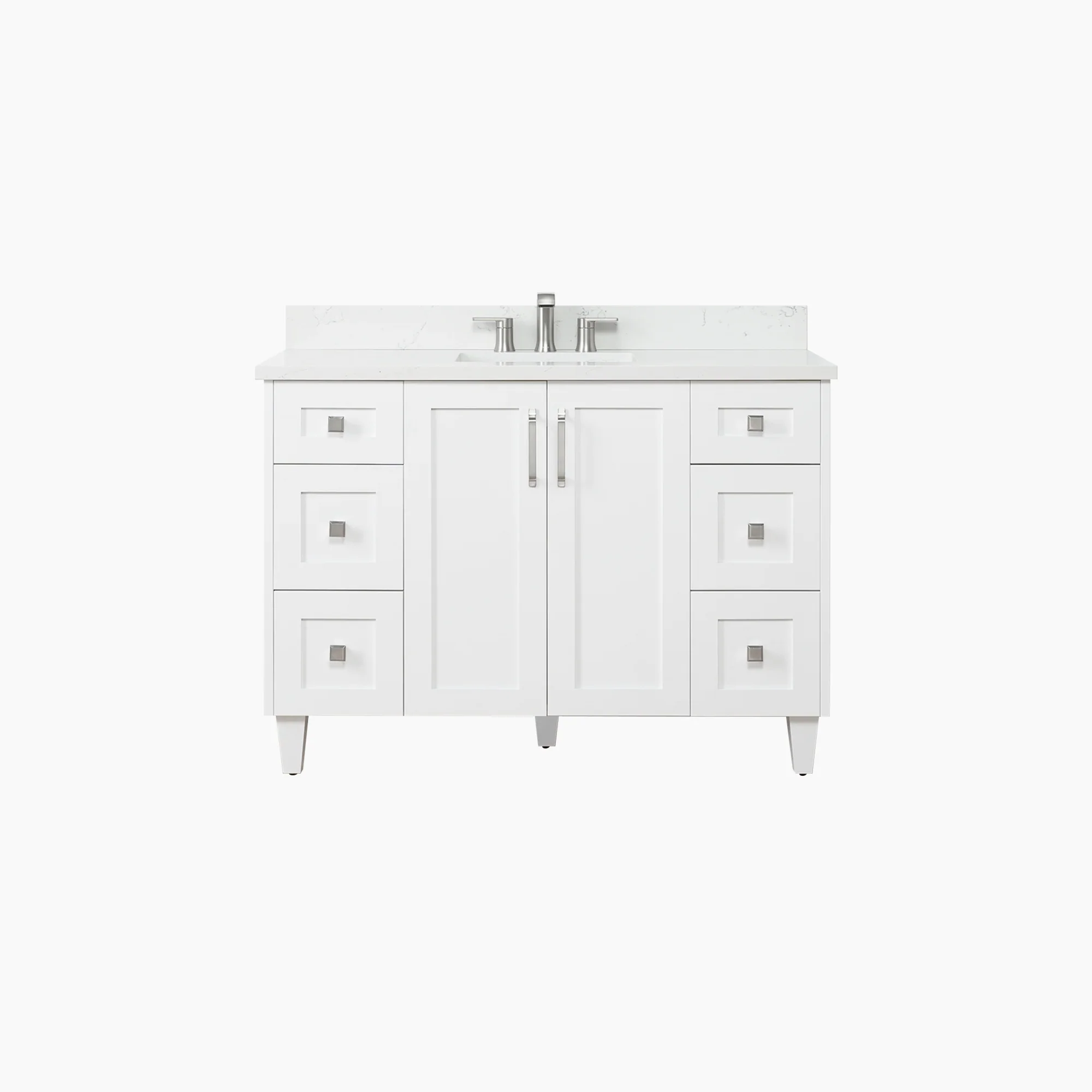 Bridgeport SLIM 48" Satin White Bathroom Vanity