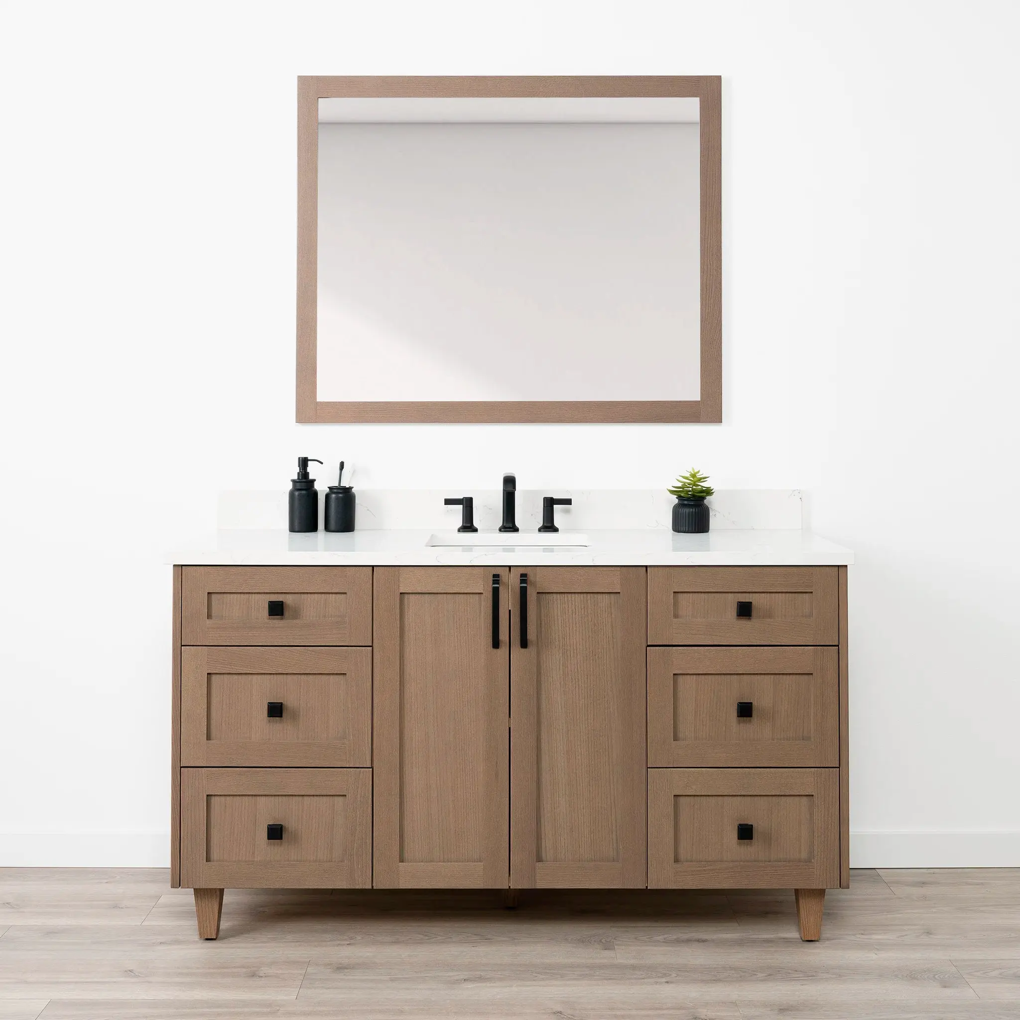 Bridgeport 60" Almond Coast Bathroom Vanity - Image 2
