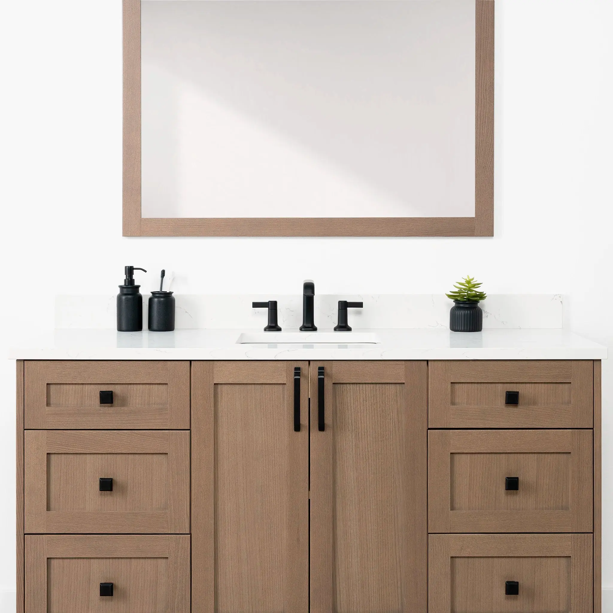 Bridgeport 60" Almond Coast Bathroom Vanity - Image 3