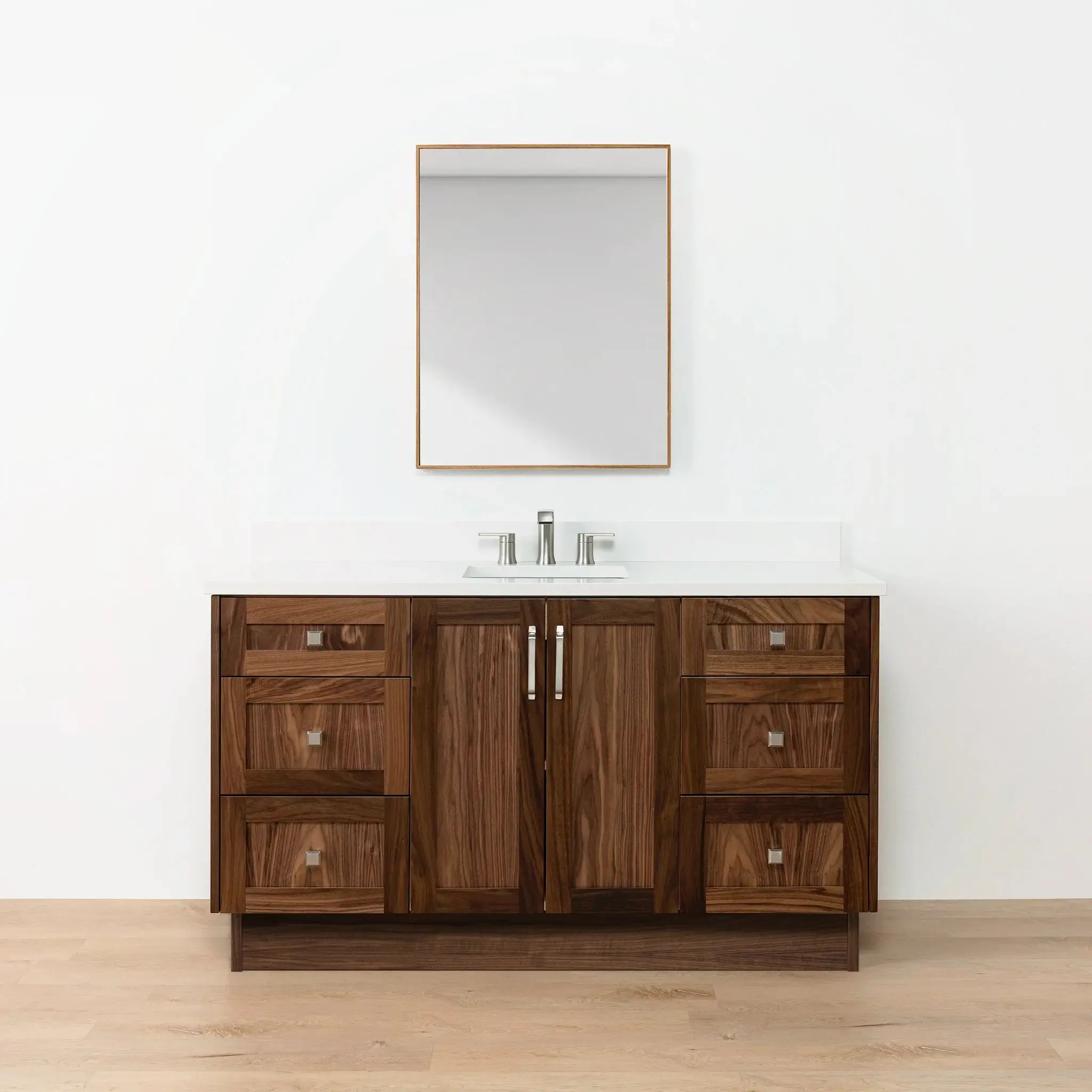 Bridgeport SLIM 60" American Black Walnut Bathroom Vanity - Image 19