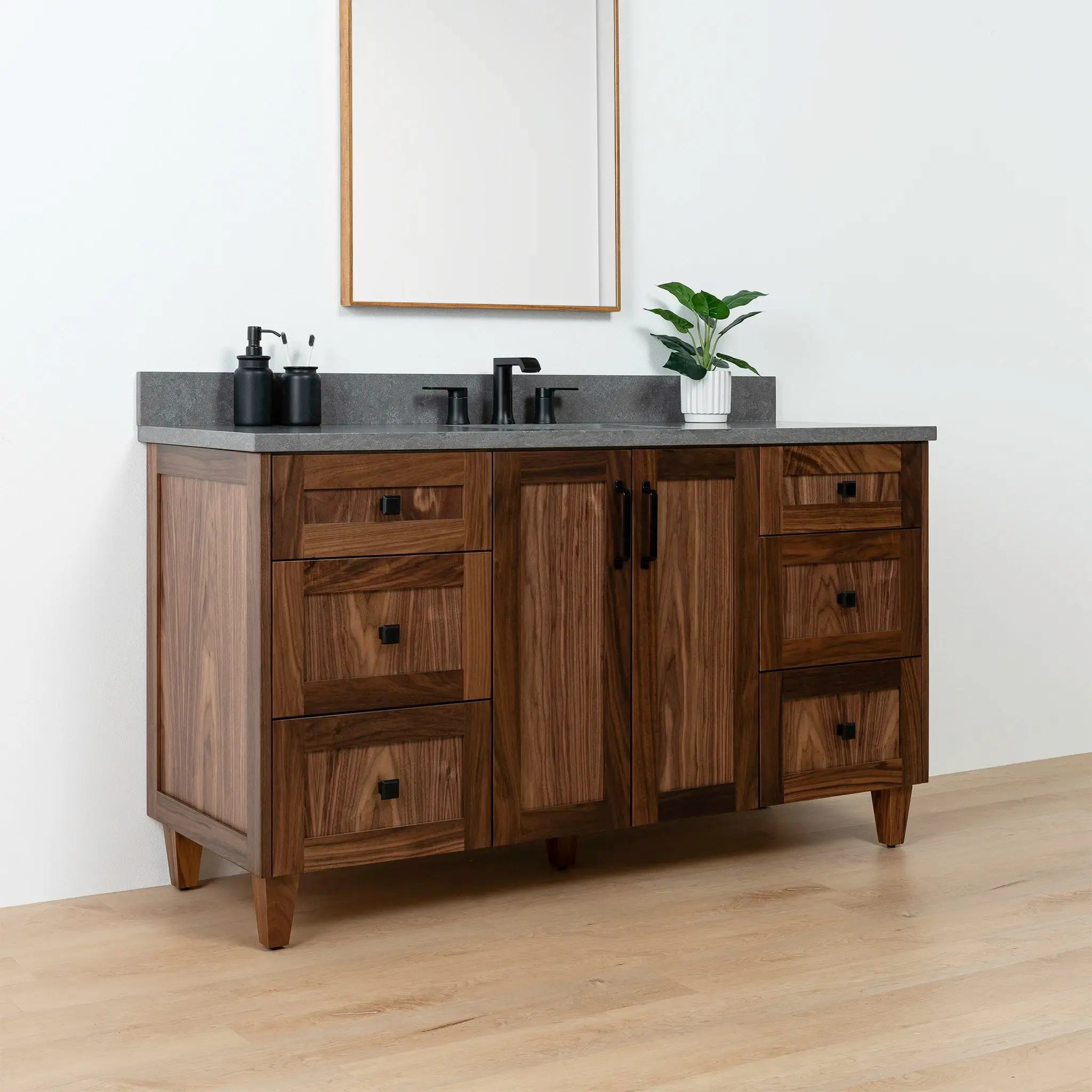 Bridgeport SLIM 60" American Black Walnut Bathroom Vanity - Image 9