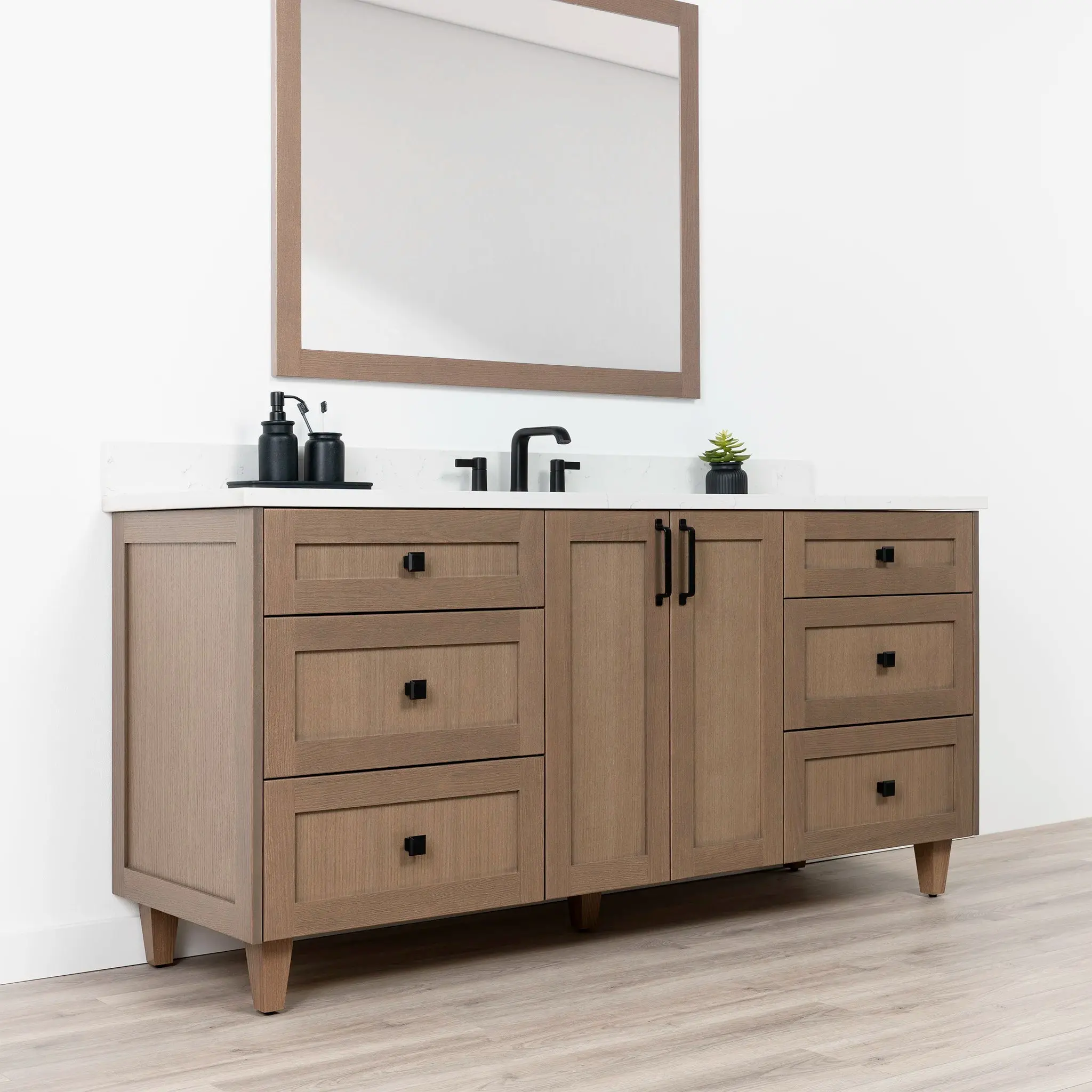 Bridgeport 72" Almond Coast Bathroom Vanity - Image 4