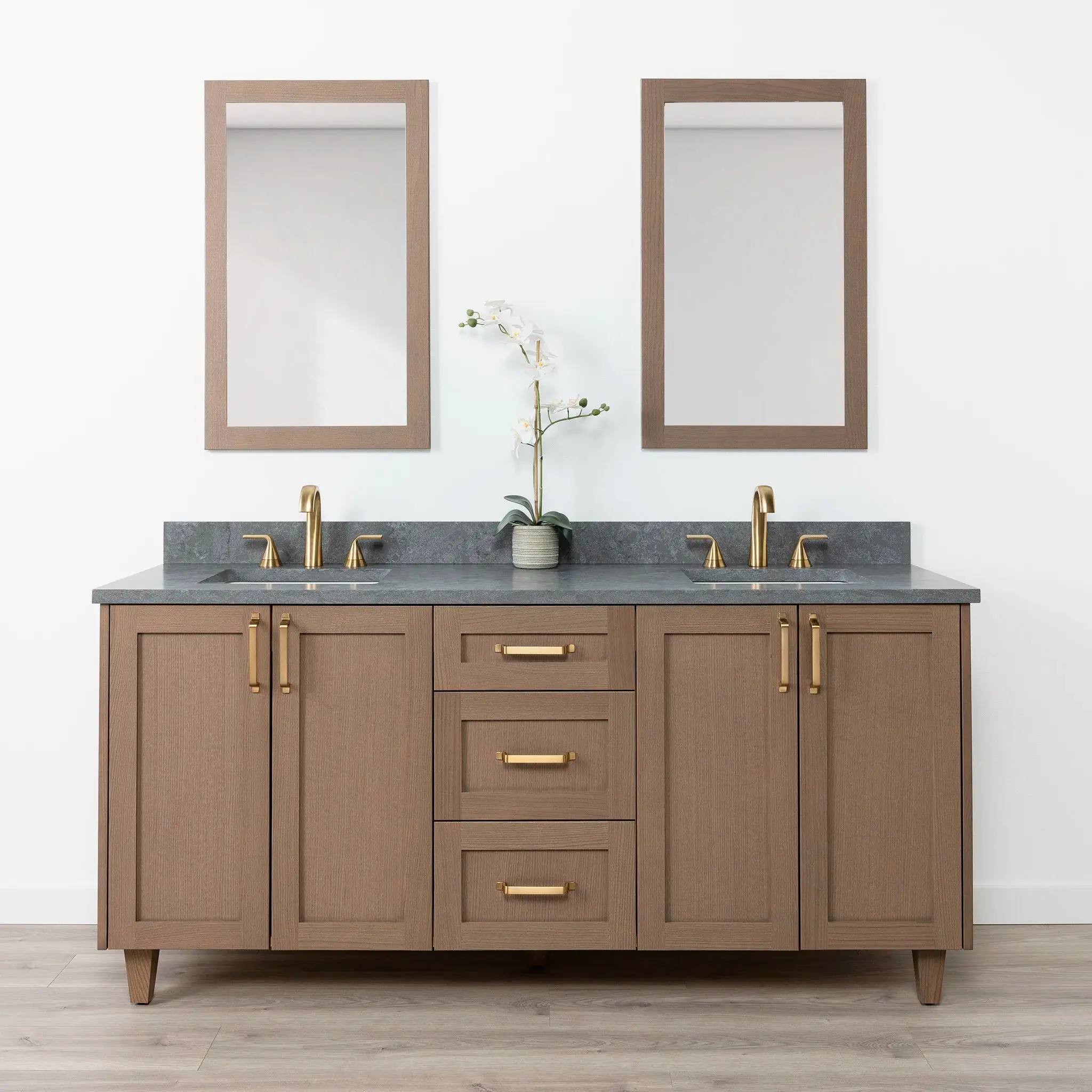 Bridgeport SLIM 72" Almond Coast Bathroom Vanity, Double Sink - Image 2