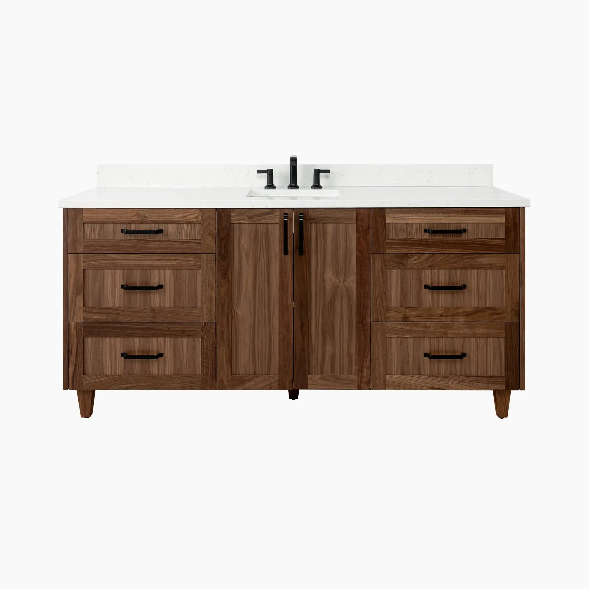 Bridgeport SLIM 72" American Black Walnut Bathroom Vanity