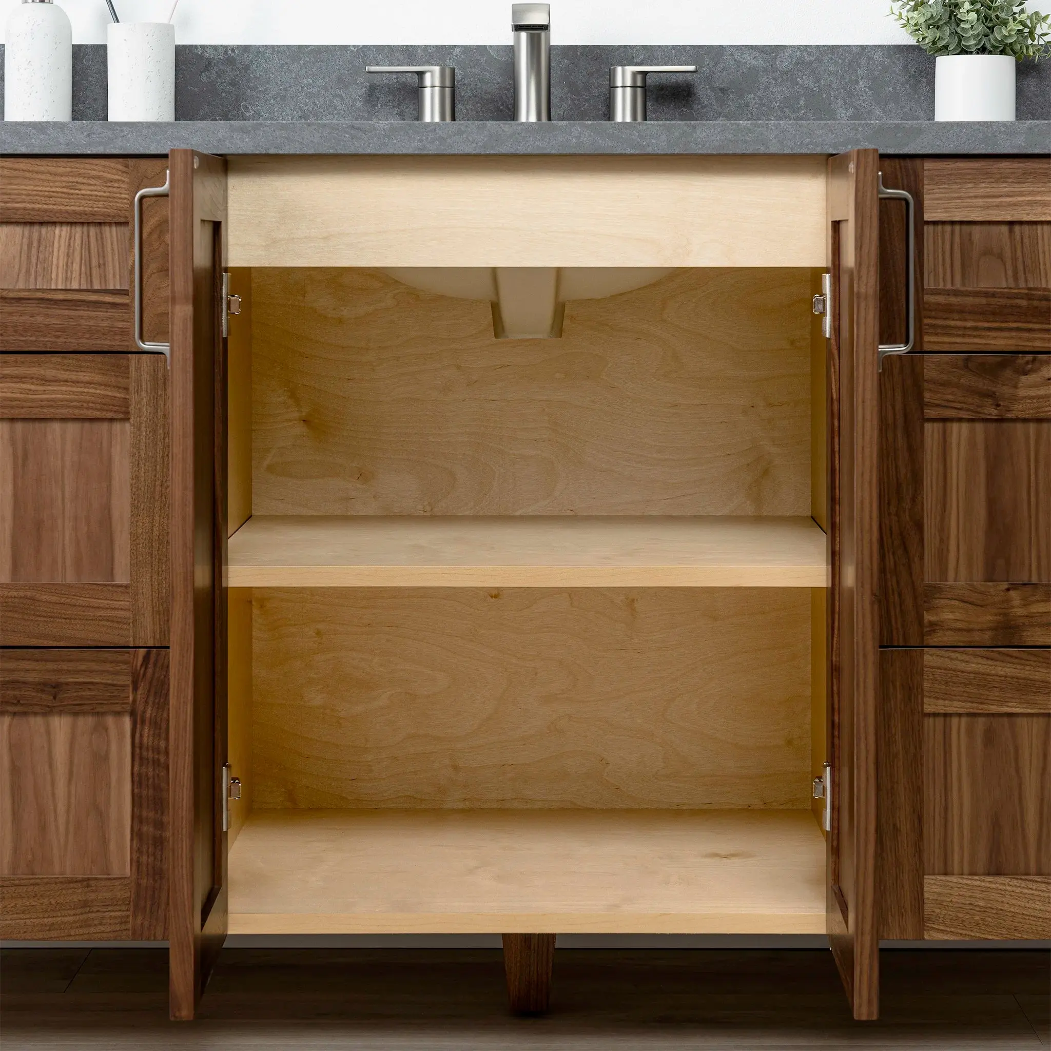 Bridgeport SLIM 72" American Black Walnut Bathroom Vanity - Image 12