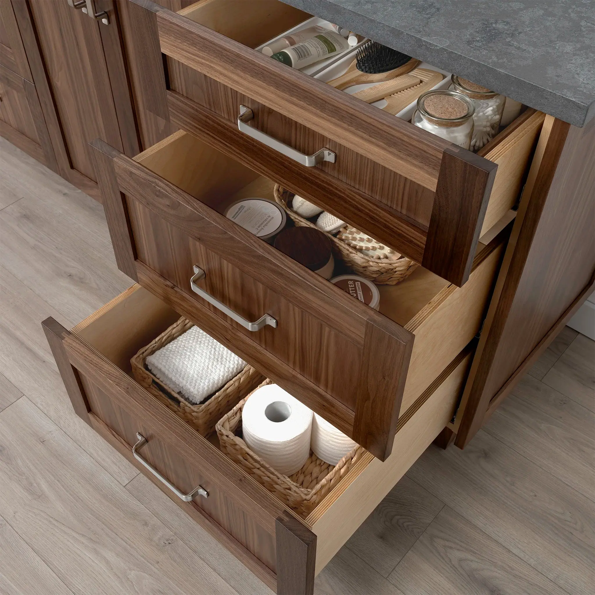Bridgeport SLIM 72" American Black Walnut Bathroom Vanity - Image 8