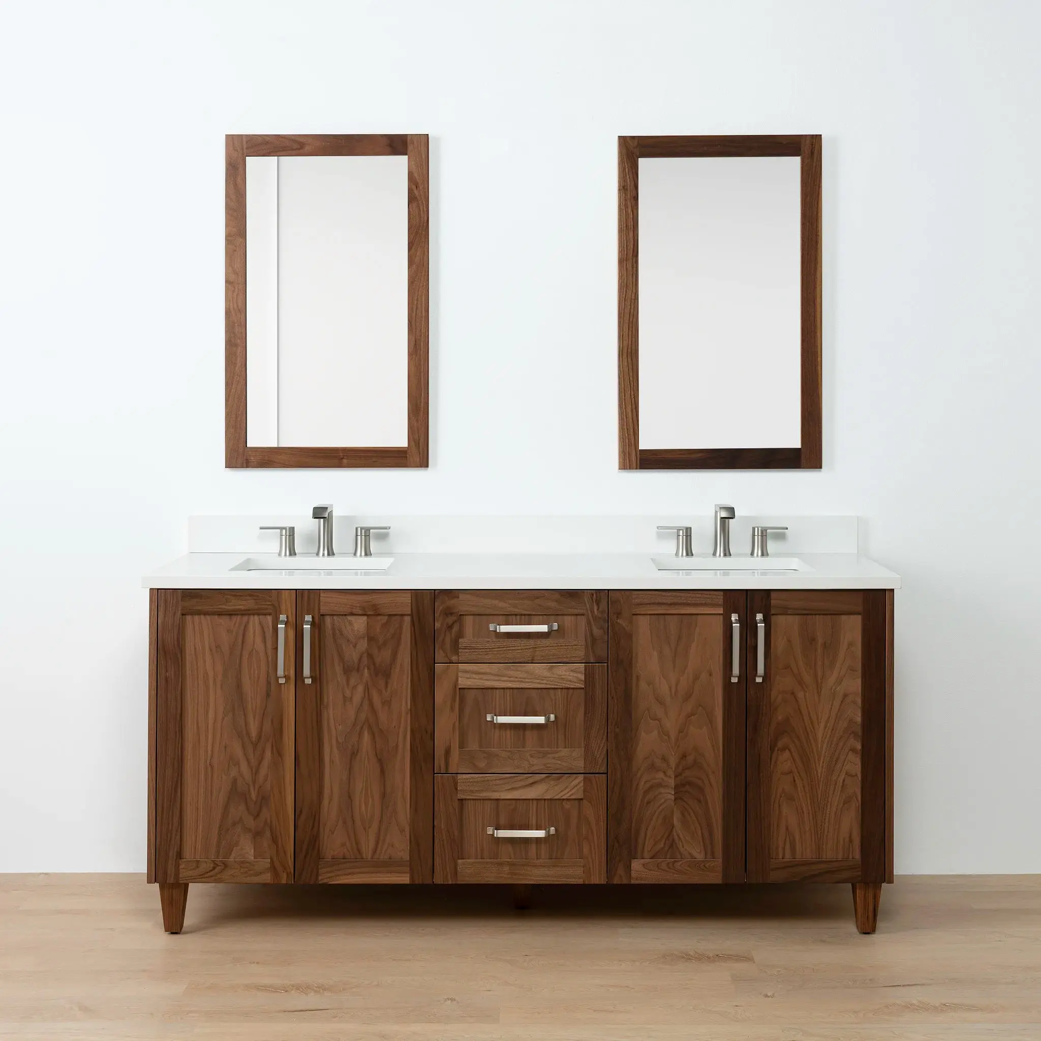 Bridgeport 72" American Black Walnut Bathroom Vanity, Double Sink - Image 13