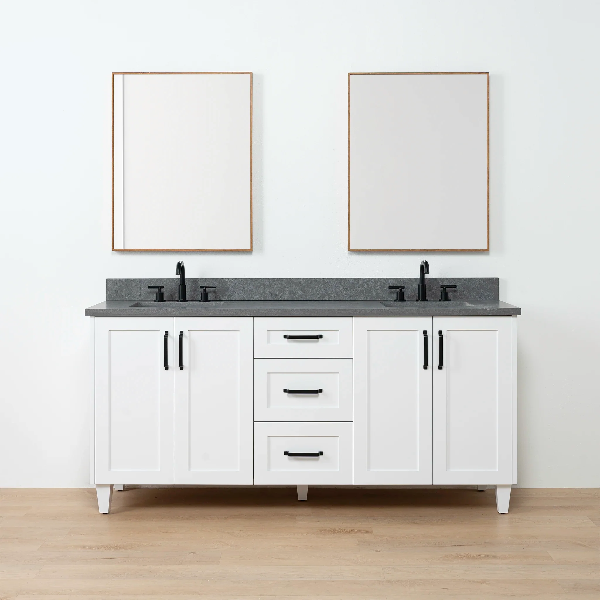 Bridgeport SLIM 72" Satin White Bathroom Vanity, Double Sink - Image 13
