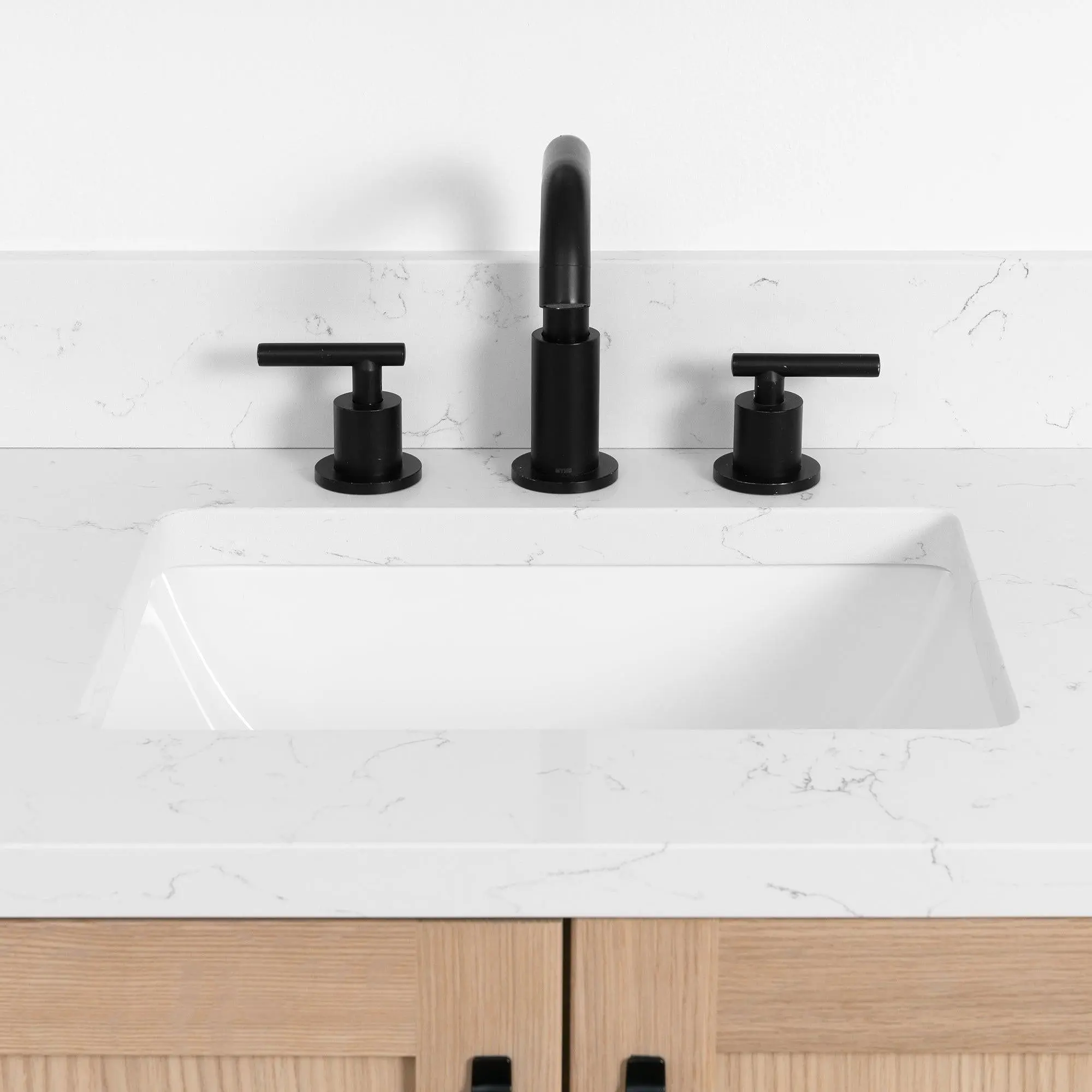 Bridgeport SLIM 72" White Oak Bathroom Vanity, Double Sink - Image 14