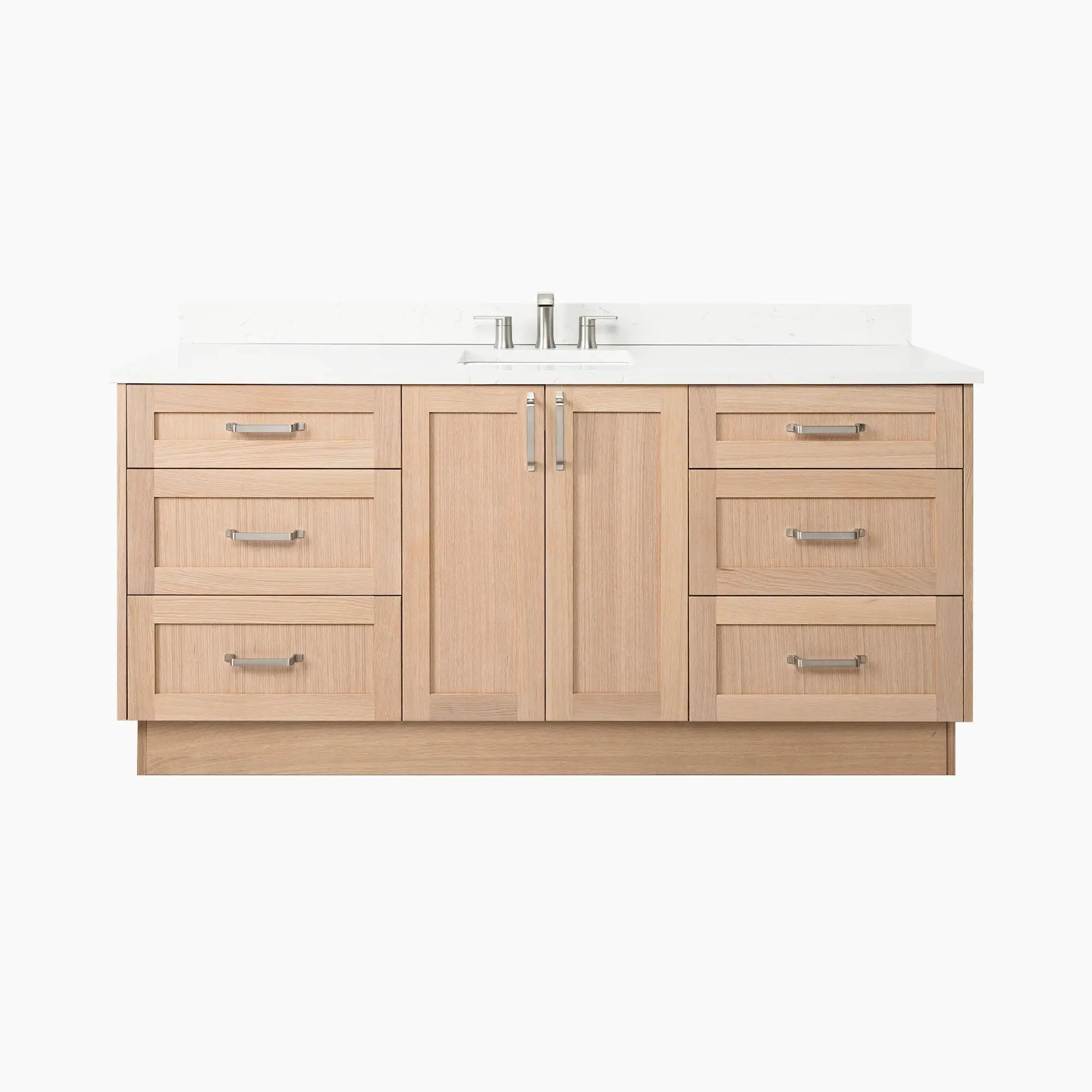 Bridgeport SLIM 72" White Oak Bathroom Vanity - Image 18